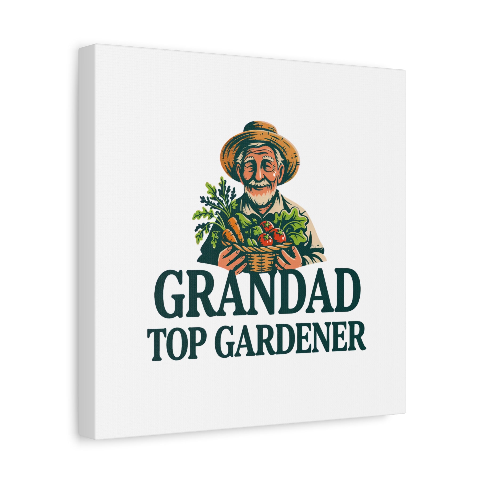 Grandad Top Gardener Canvas – Stretched Matte Wall Art