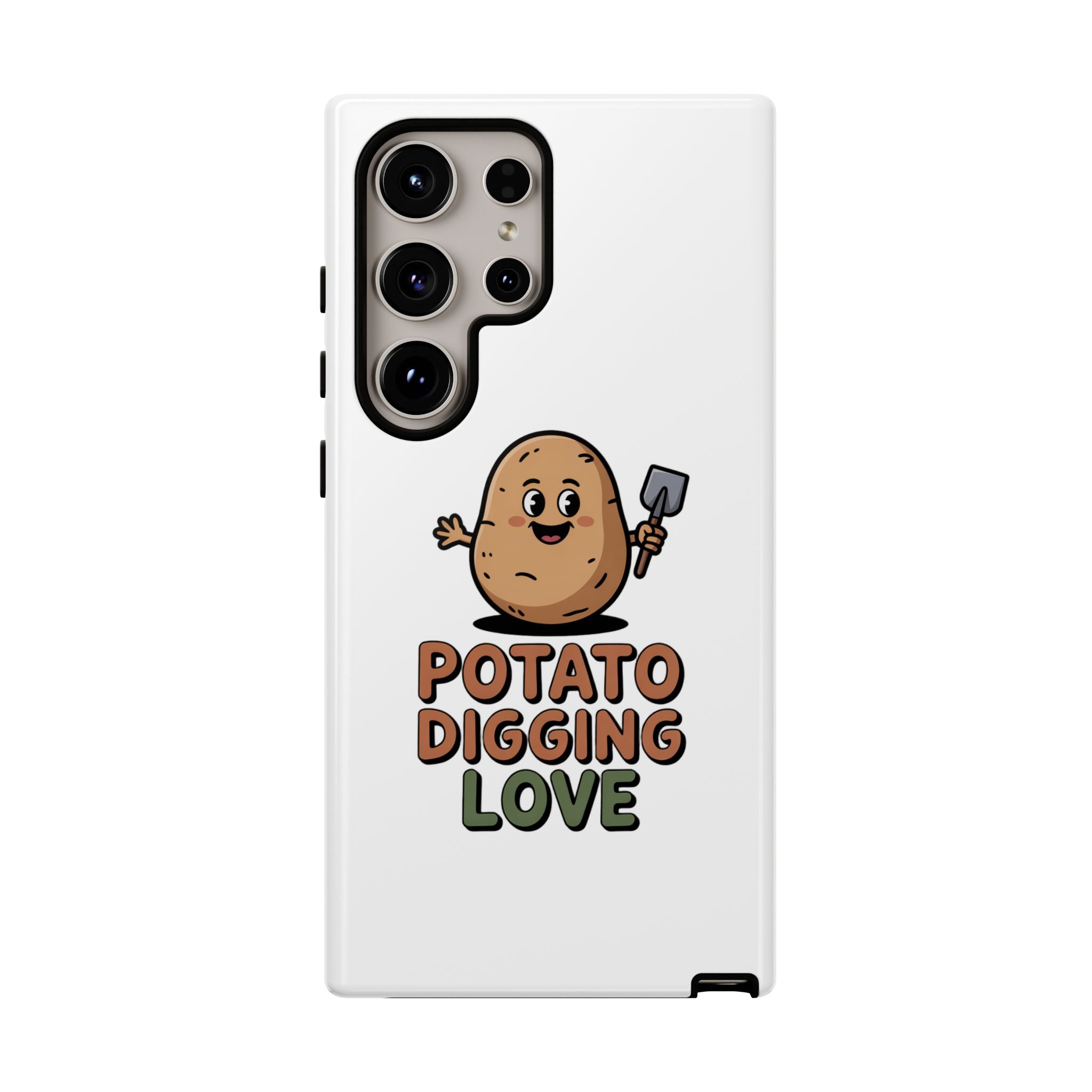 Phone Case — "Potato Digging Love" Cute Gardening Cartoon Protective Cover