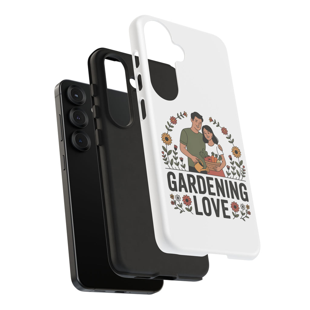 Gardening Love Phone Case — Floral Couple Protective Phone Cover