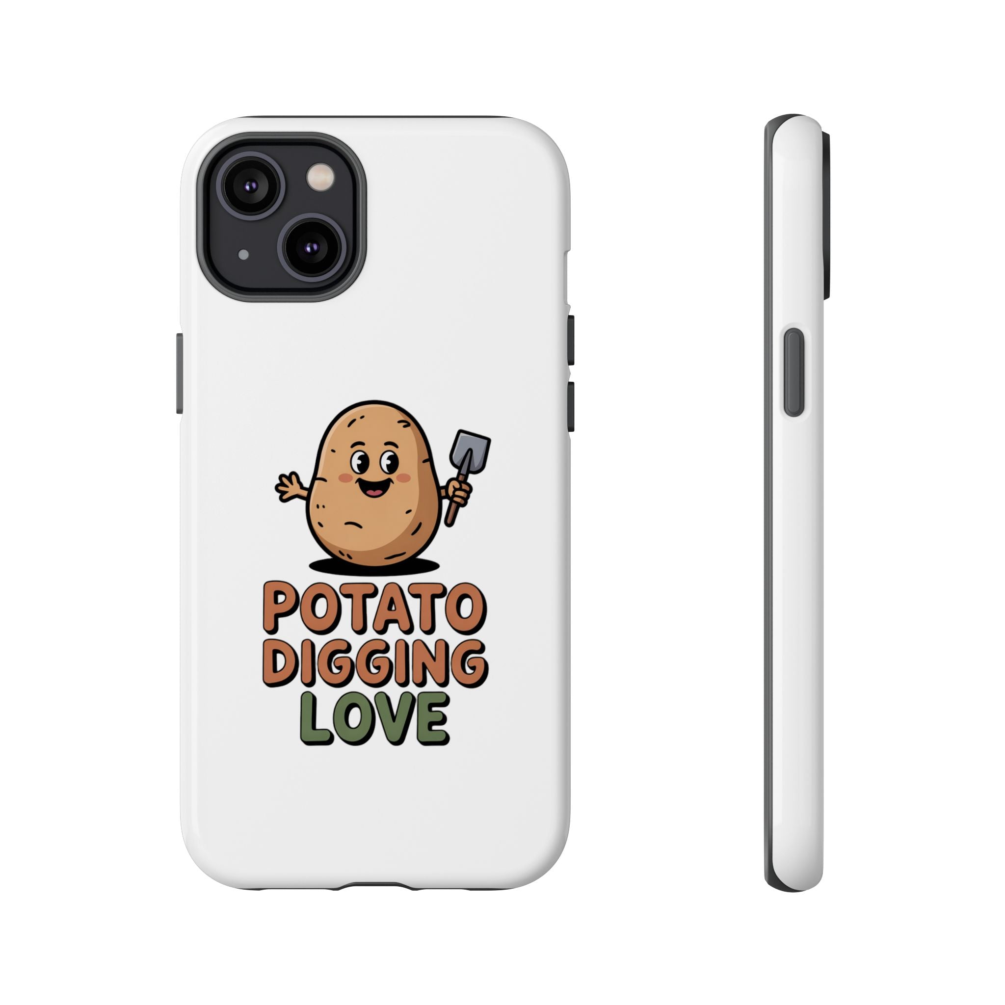 Phone Case — "Potato Digging Love" Cute Gardening Cartoon Protective Cover