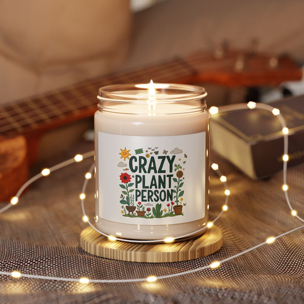 Crazy Plant Person Scented Soy Candle — 9oz Aromatherapy Candle for Plant Lovers