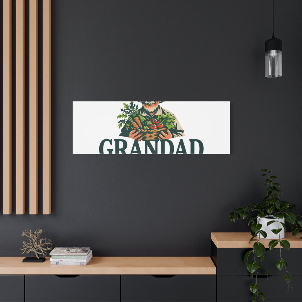 Grandad Top Gardener Canvas – Stretched Matte Wall Art