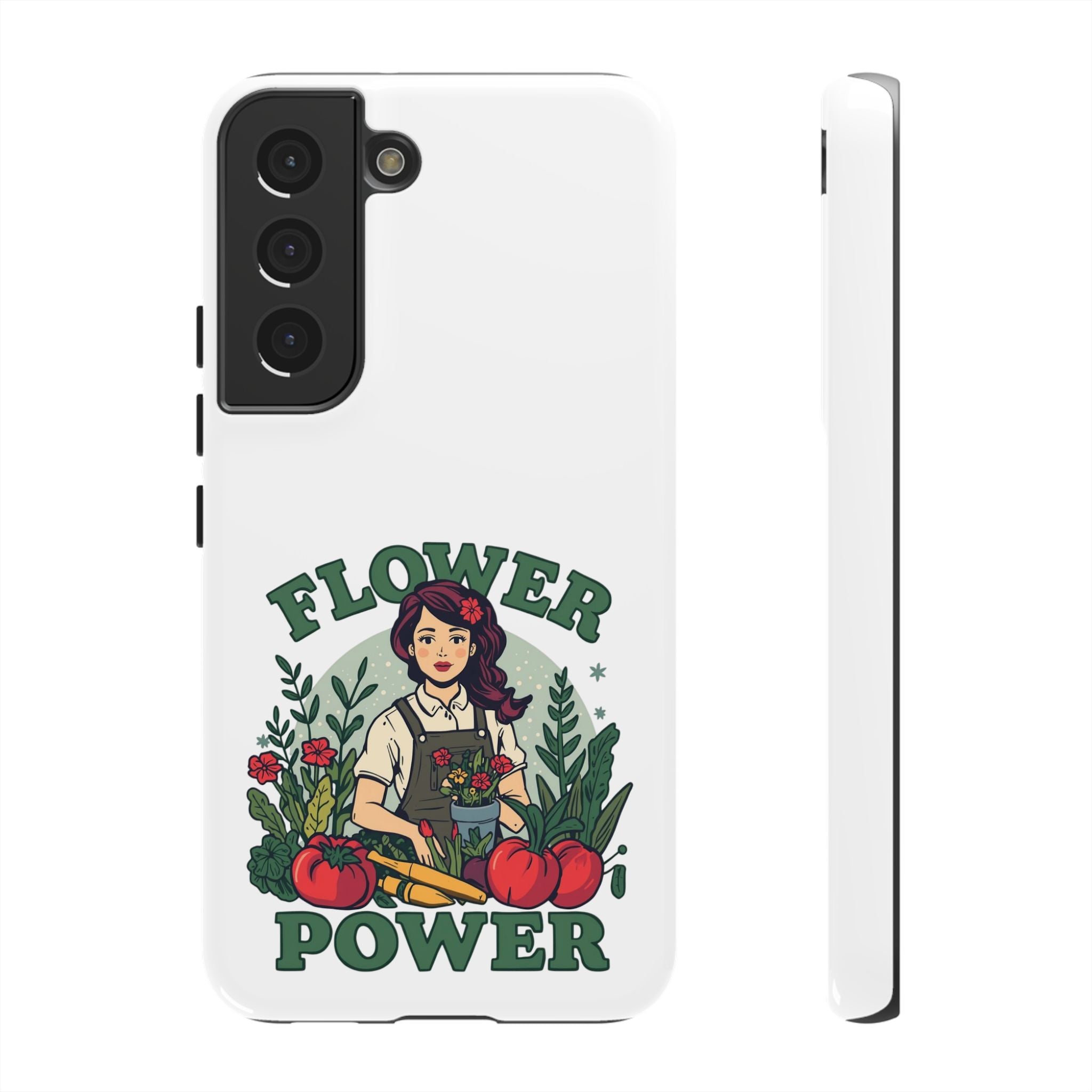 Phone Case - 'Flower Power' Retro Gardener Floral Protective Case
