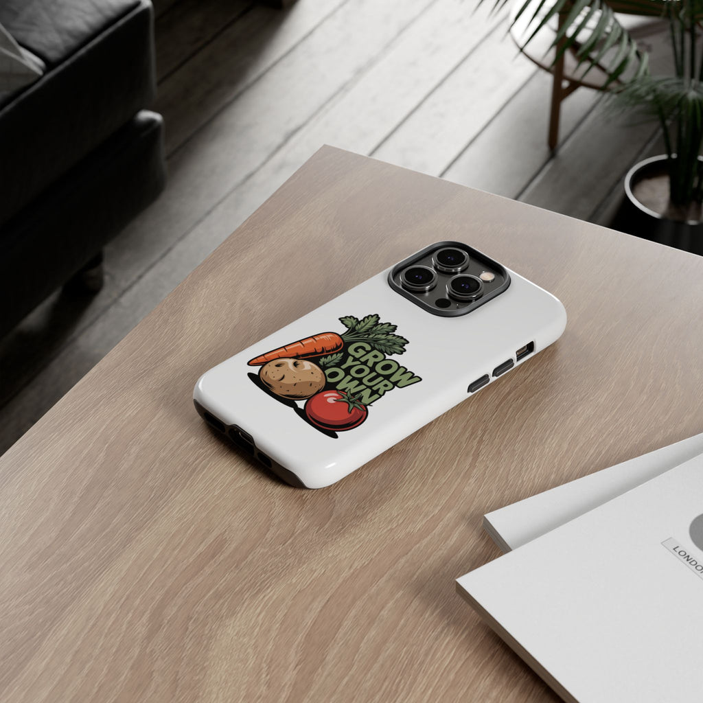 Grow Your Own Vegetables Phone Case — Gardening Carrot Potato Tomato Design