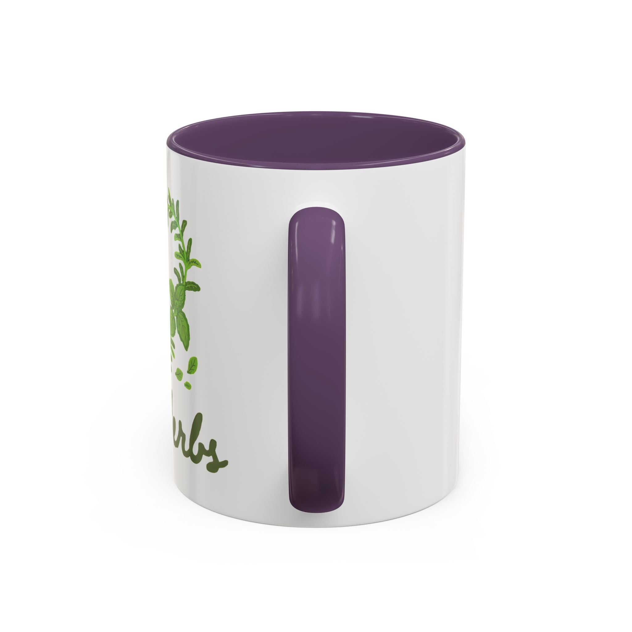 Herb Heart Accent Coffee Mug – “Love Herbs” Botanical Tea & Coffee Cup