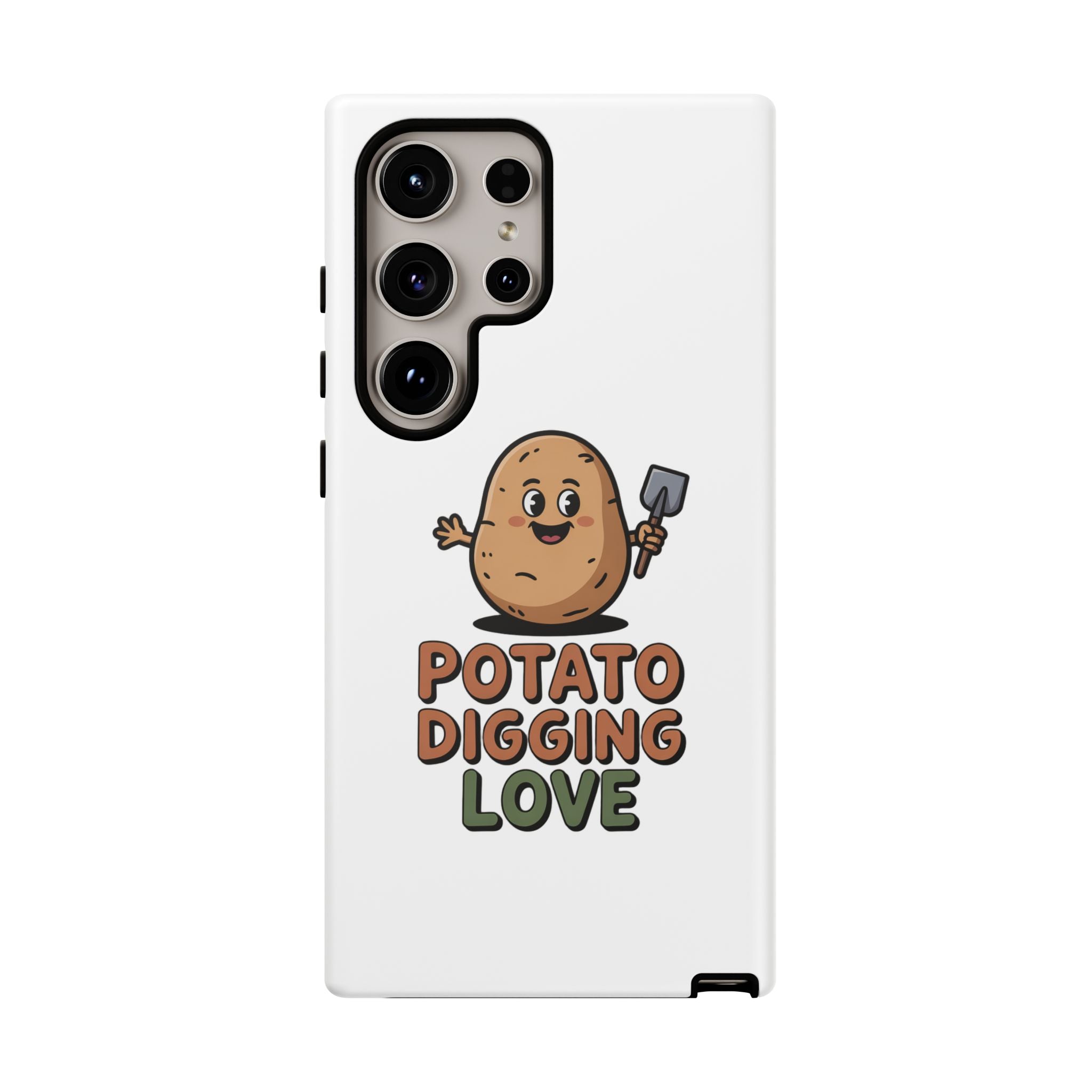 Phone Case — "Potato Digging Love" Cute Gardening Cartoon Protective Cover