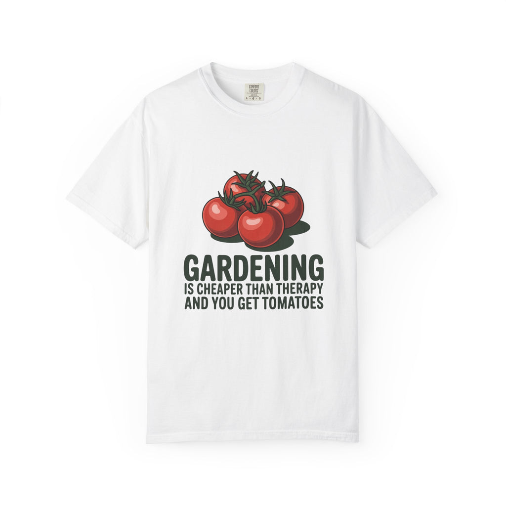 Gardening Is Cheaper Than Therapy T-Shirt – Funny Tomato Gardeners Tee