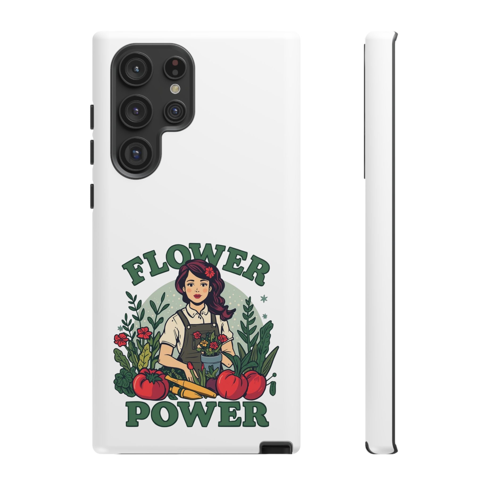 Phone Case - 'Flower Power' Retro Gardener Floral Protective Case