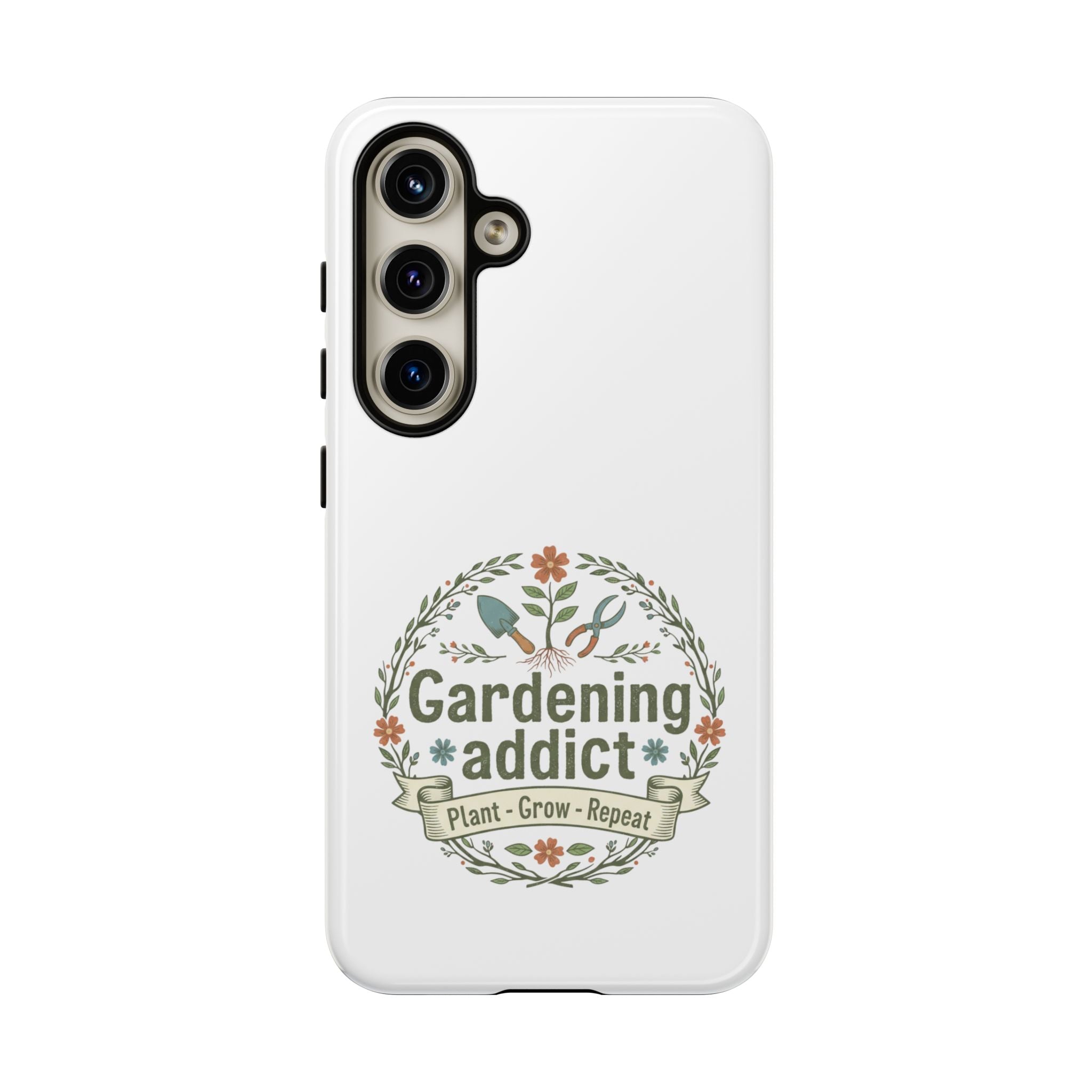 Phone Case — Gardening Addict "Plant • Grow • Repeat" Floral Garden Phone Cover