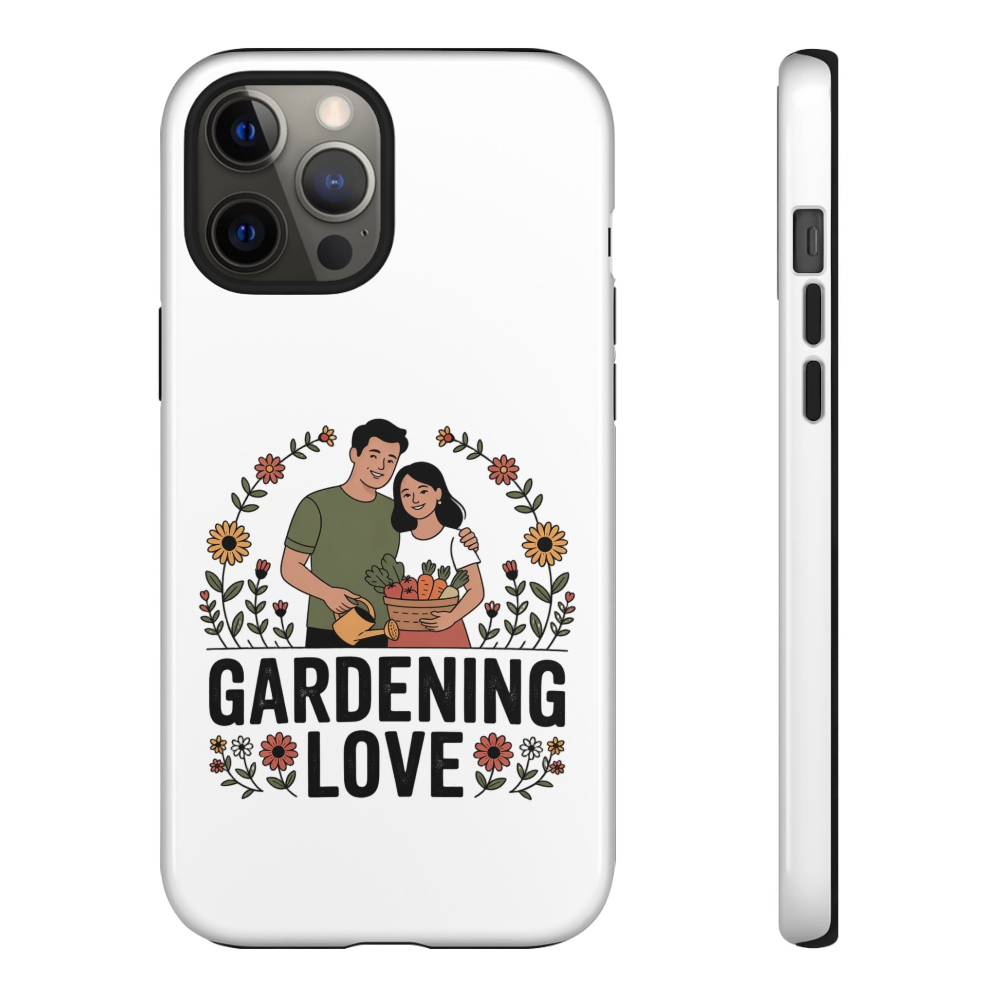 Gardening Love Phone Case — Floral Couple Protective Phone Cover