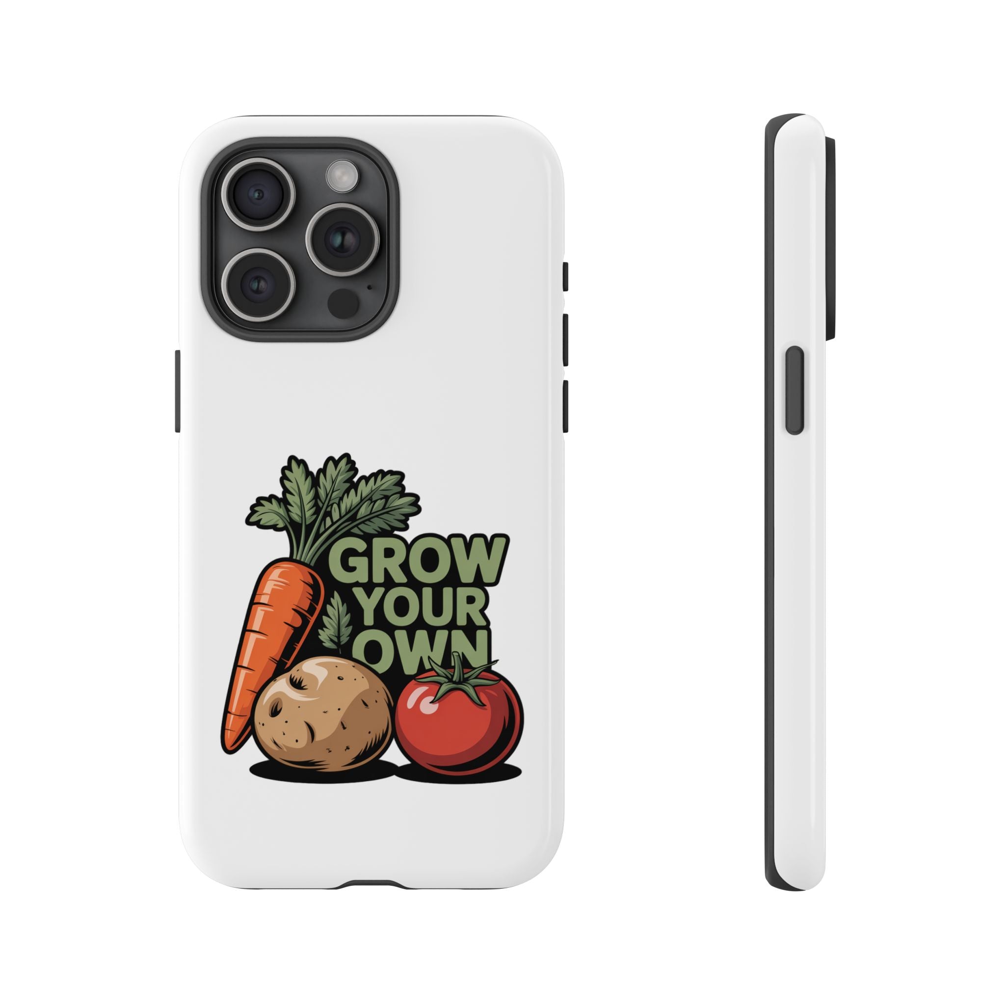 Grow Your Own Vegetables Phone Case — Gardening Carrot Potato Tomato Design