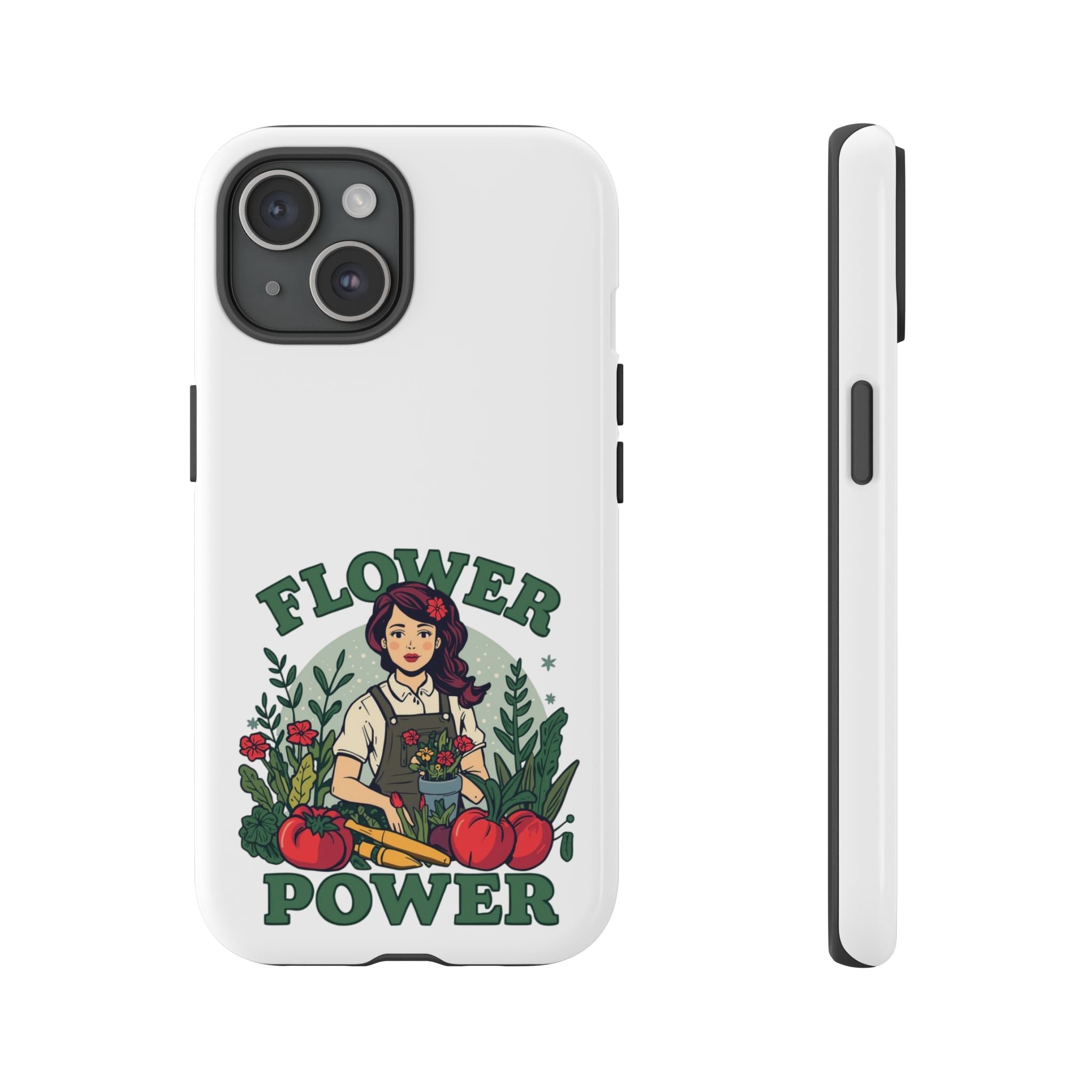 Phone Case - 'Flower Power' Retro Gardener Floral Protective Case