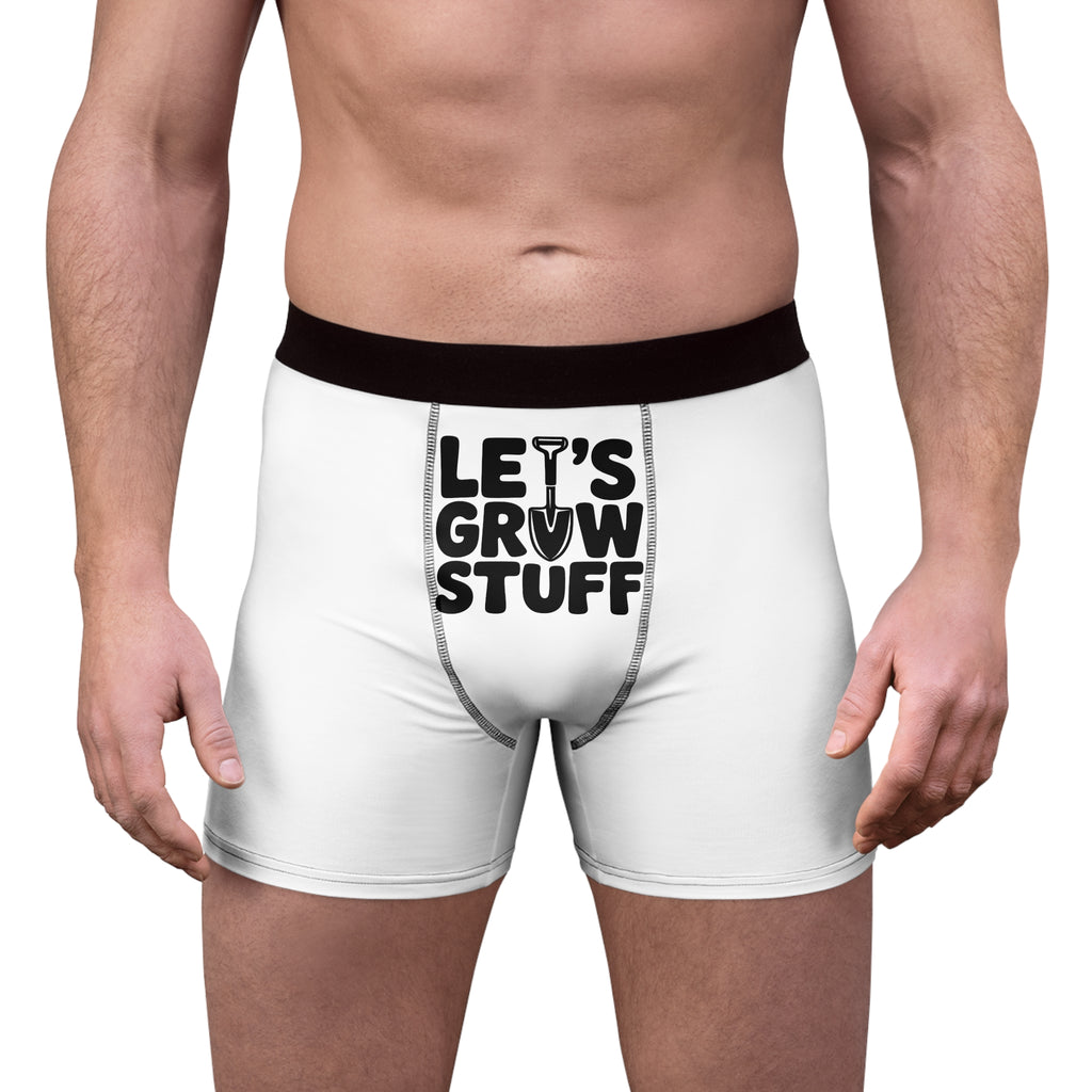 Let's Grow Stuff Boxer Briefs - Gardening Graphic Men's Underwear