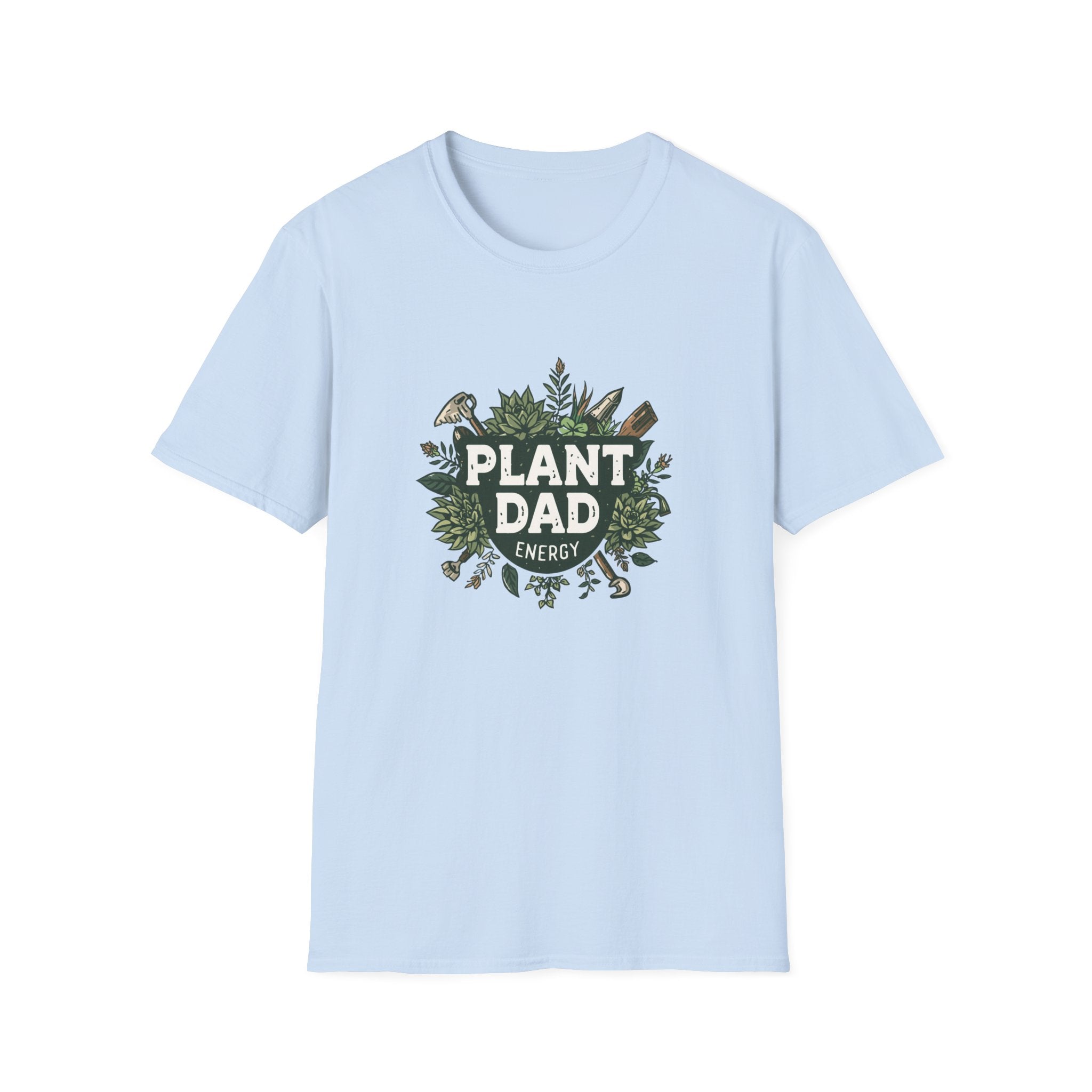 Plant Dad T-Shirt — Funny Gardener Shirt with Botanical Tools