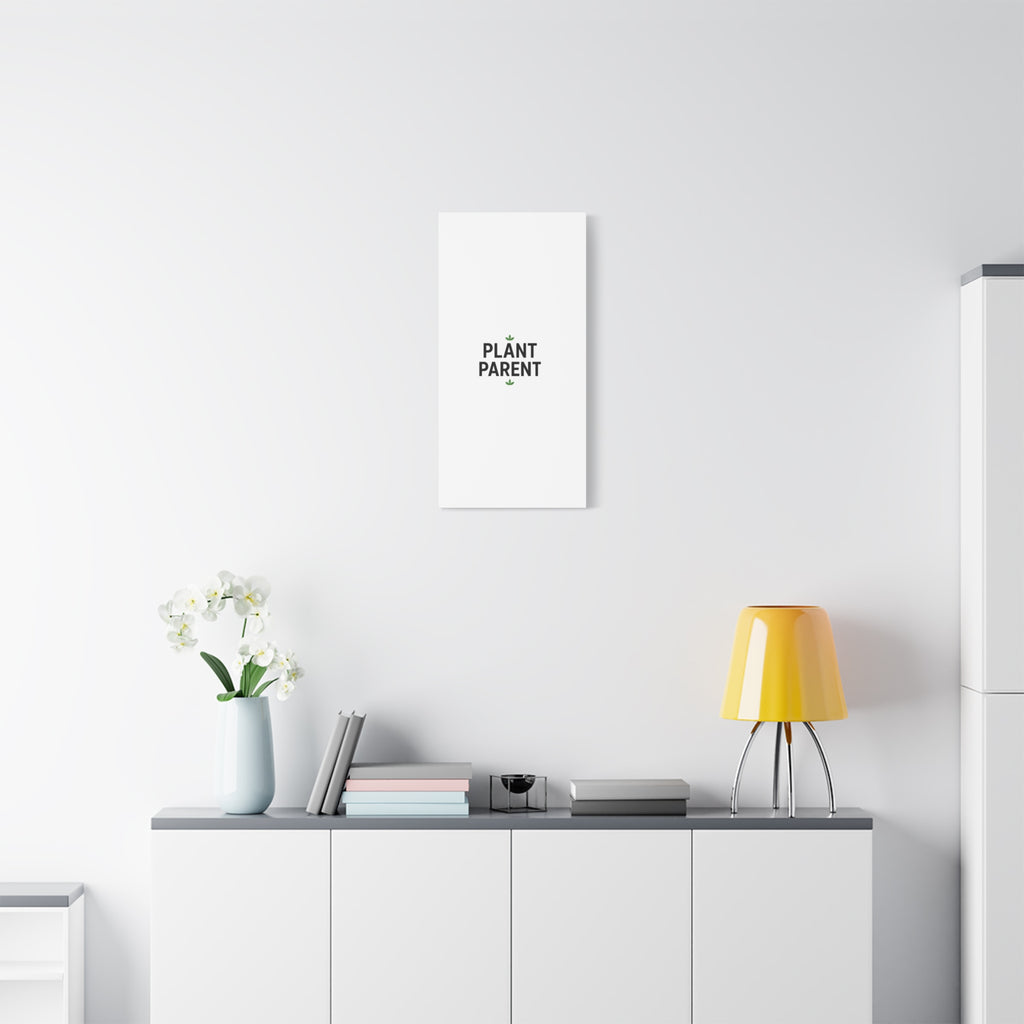 Plant Parent Canvas Wall Art — Minimalist Botanical Typography Print