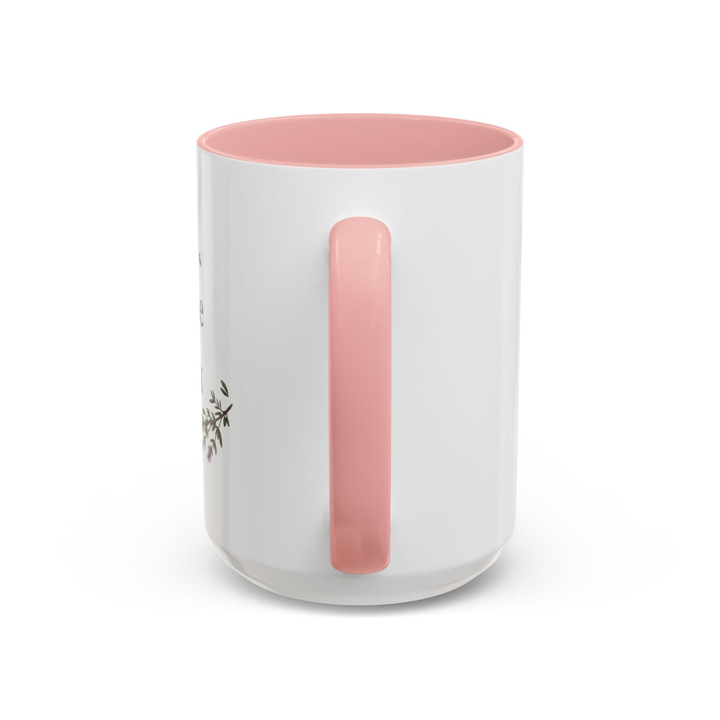 Thyme to Relax Accent Coffee Mug — Herbal Tea & Coffee Cup, Floral Kitchen Gift