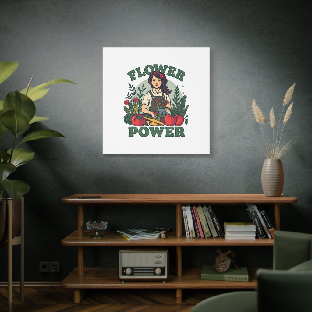 Flower Power Canvas Wall Art — Gardener Floral Kitchen Decor