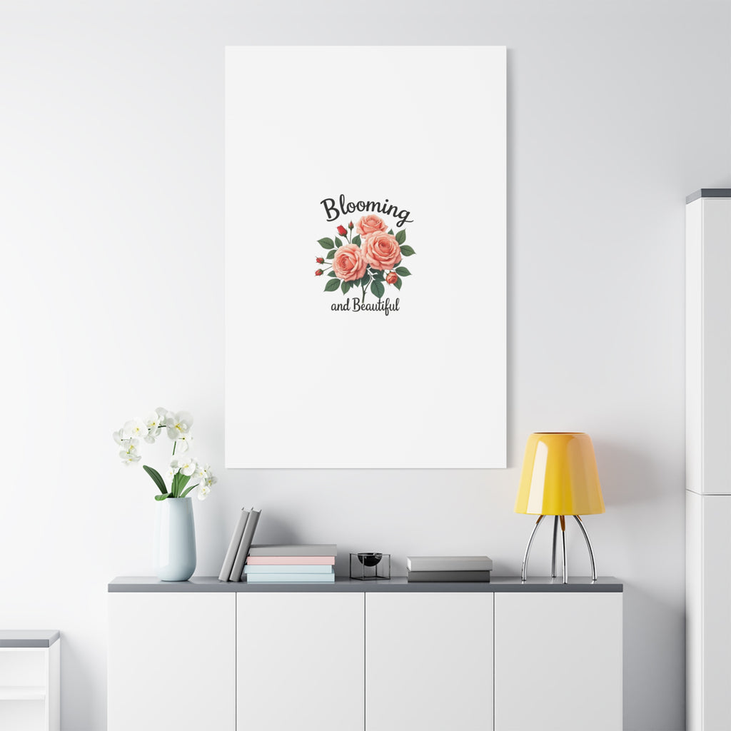 Blooming and Beautiful Rose Bouquet Canvas Wall Art