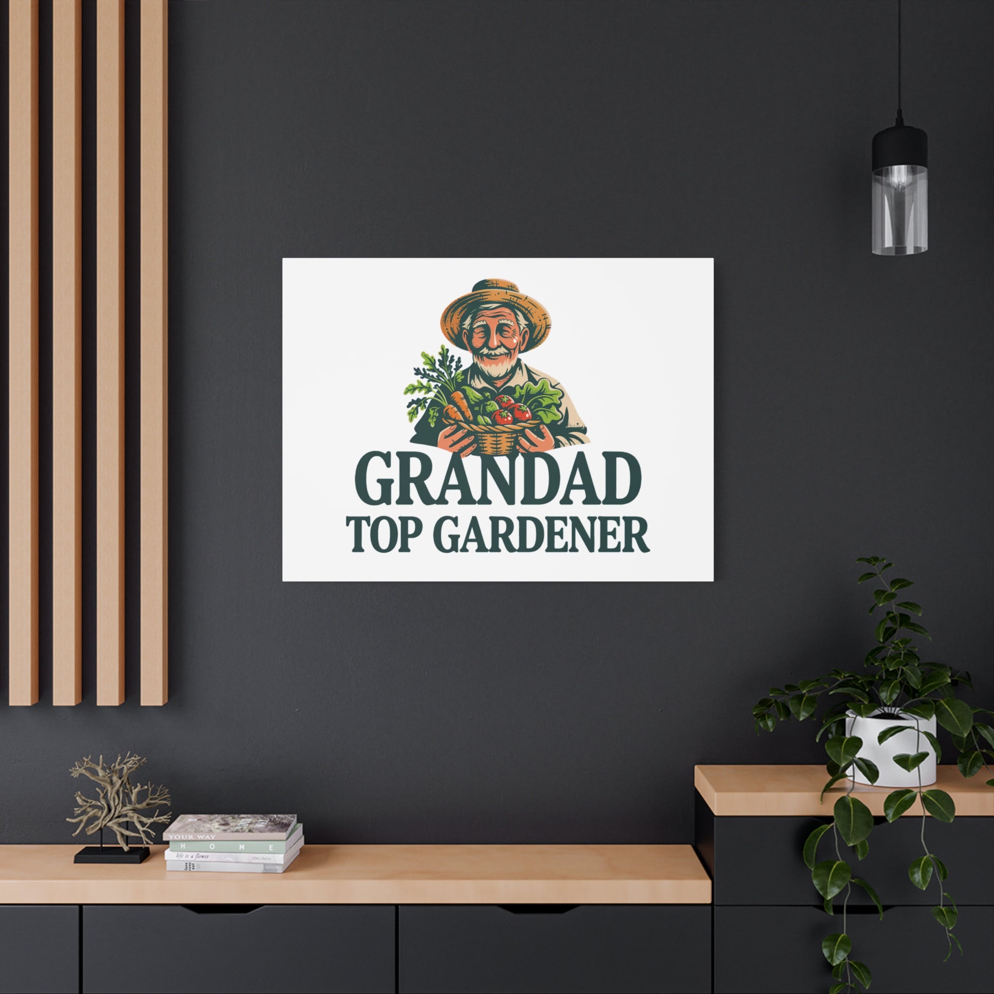 Grandad Top Gardener Canvas – Stretched Matte Wall Art