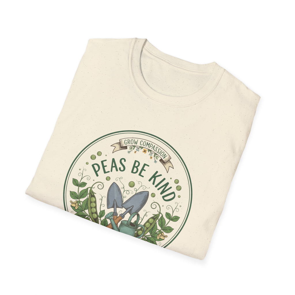 Peas Be Kind T-Shirt — Cute Garden Bunny & Peas Graphic Tee