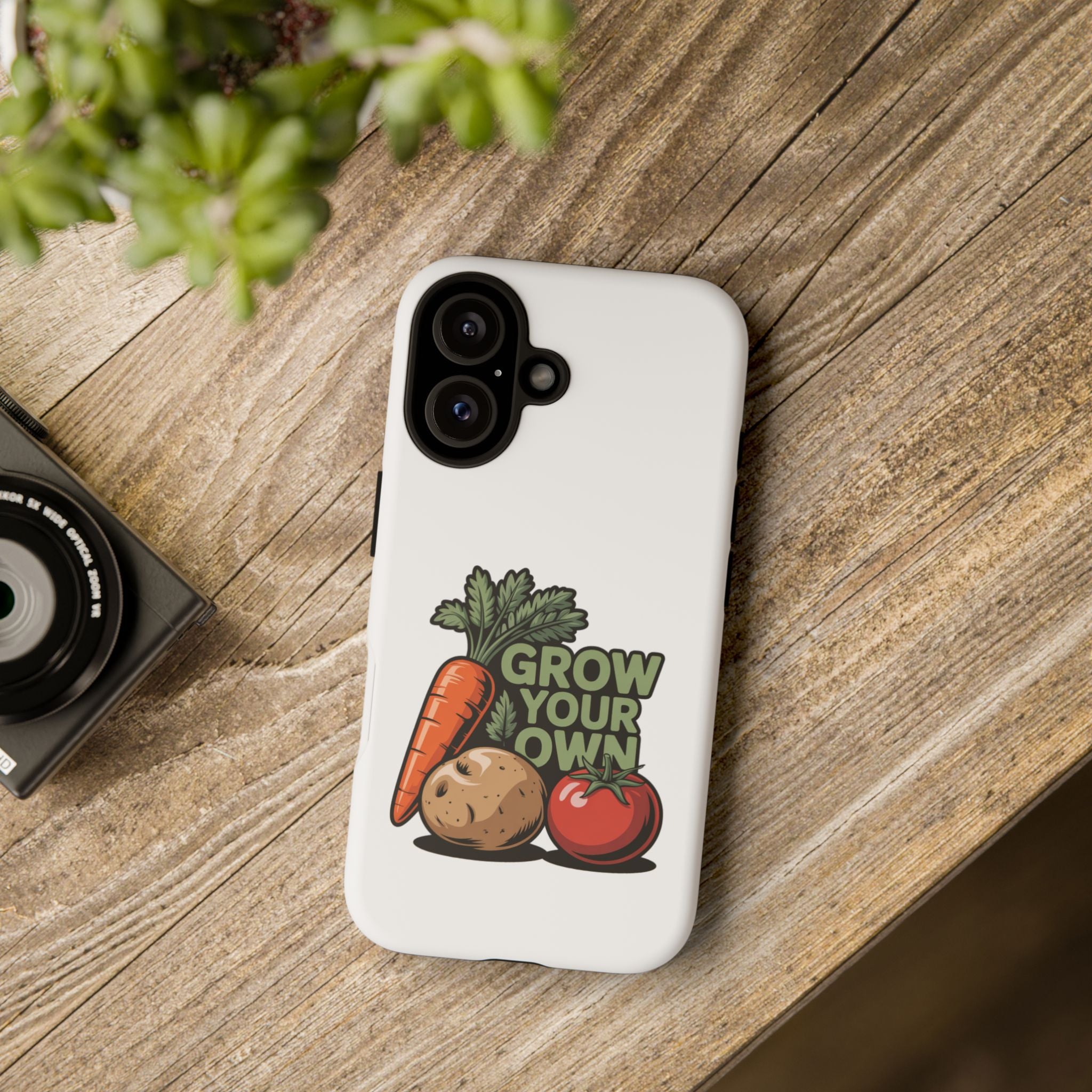 Grow Your Own Vegetables Phone Case — Gardening Carrot Potato Tomato Design