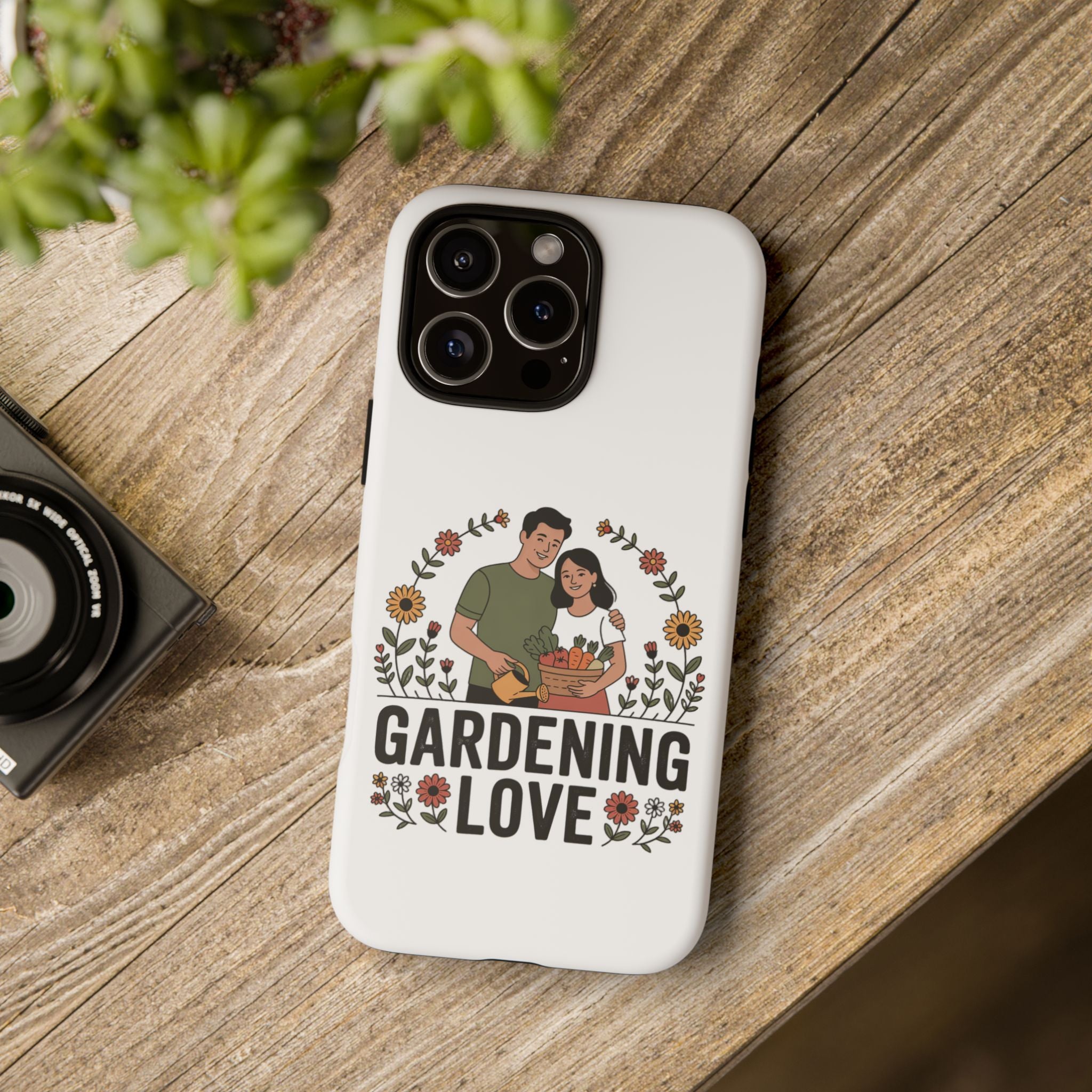 Gardening Love Phone Case — Floral Couple Protective Phone Cover