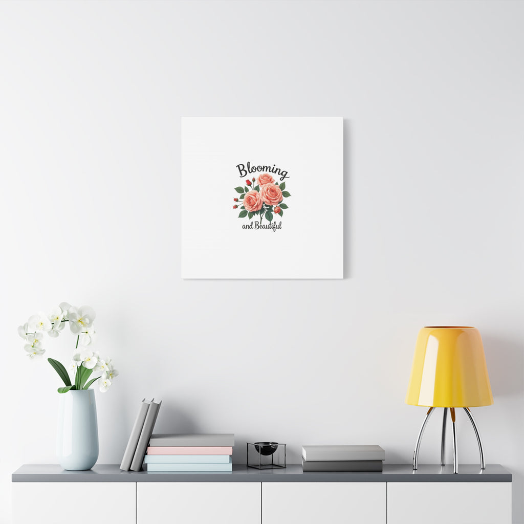 Blooming and Beautiful Rose Bouquet Canvas Wall Art