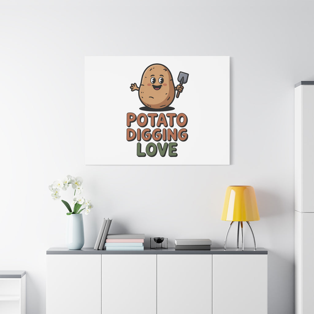 Potato Digging Love Canvas Print