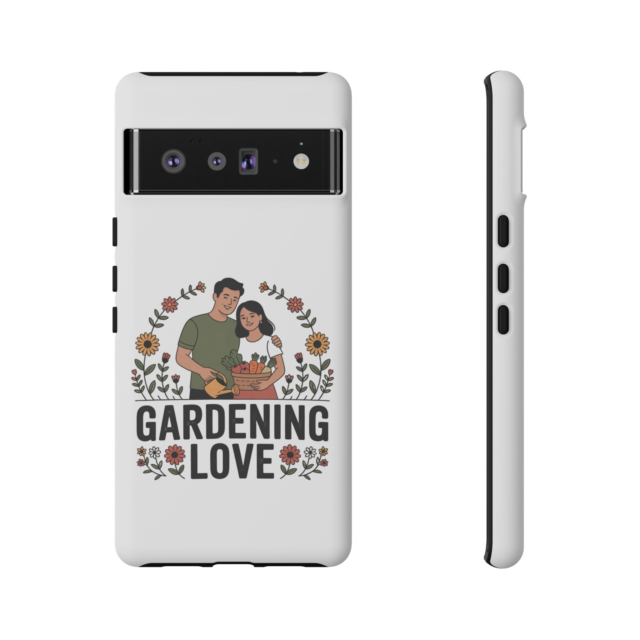 Gardening Love Phone Case — Floral Couple Protective Phone Cover