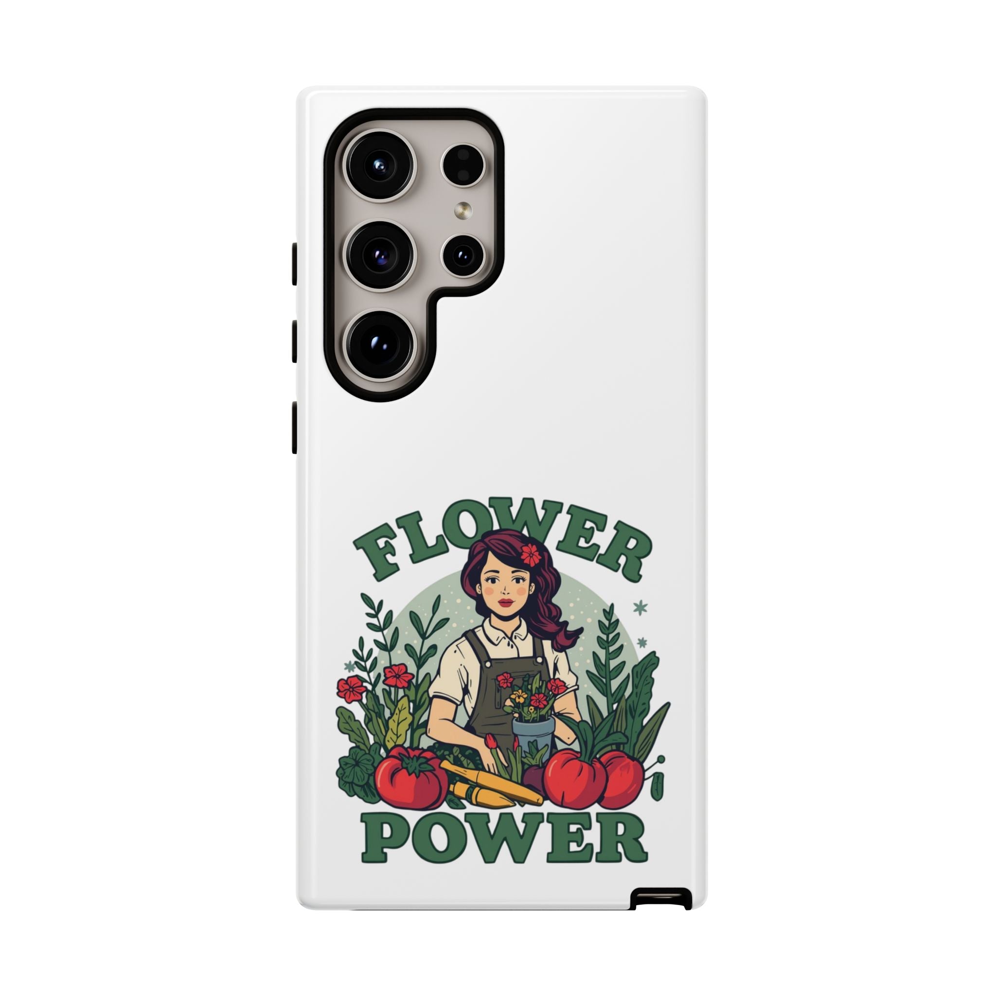 Phone Case - 'Flower Power' Retro Gardener Floral Protective Case