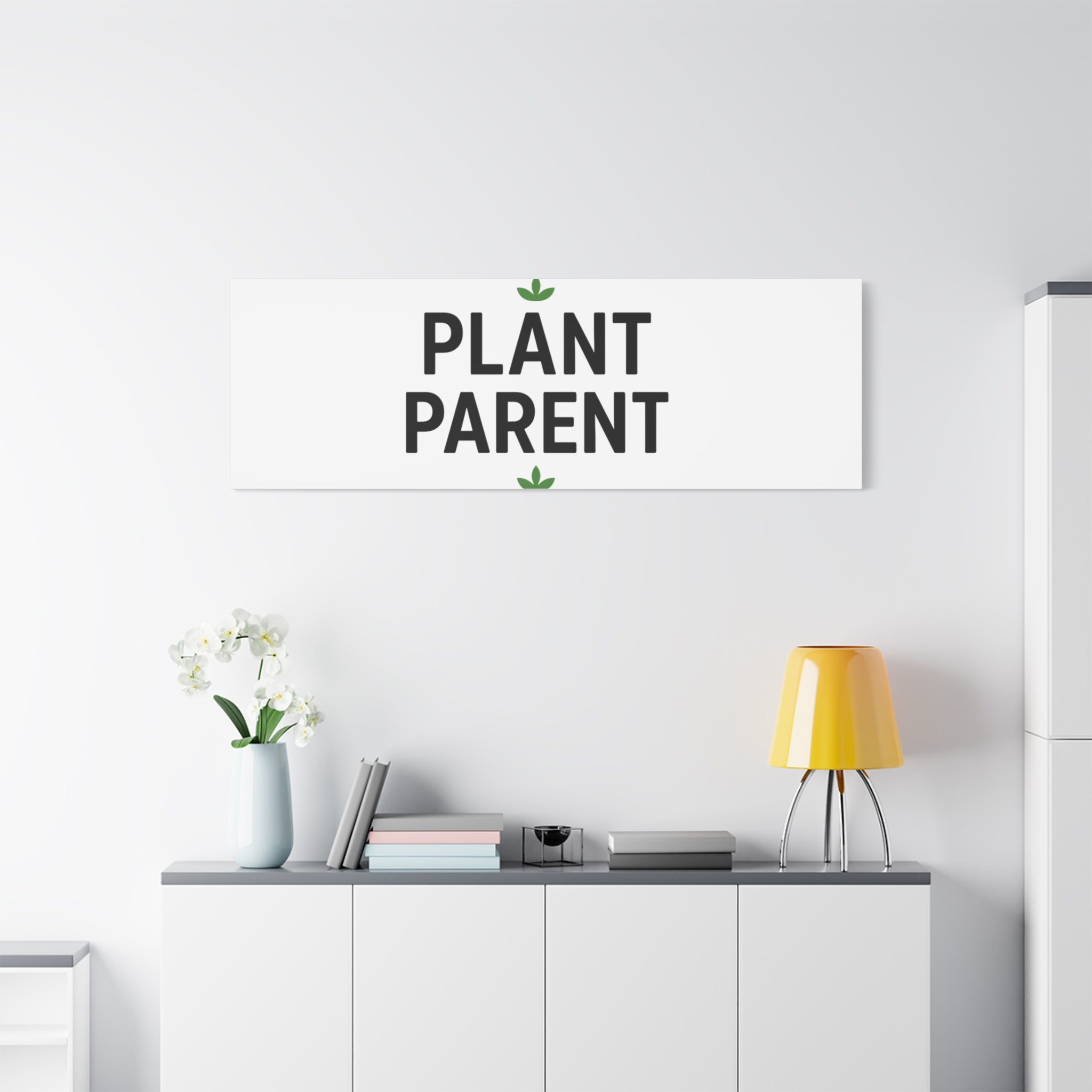Plant Parent Canvas Wall Art — Minimalist Botanical Typography Print