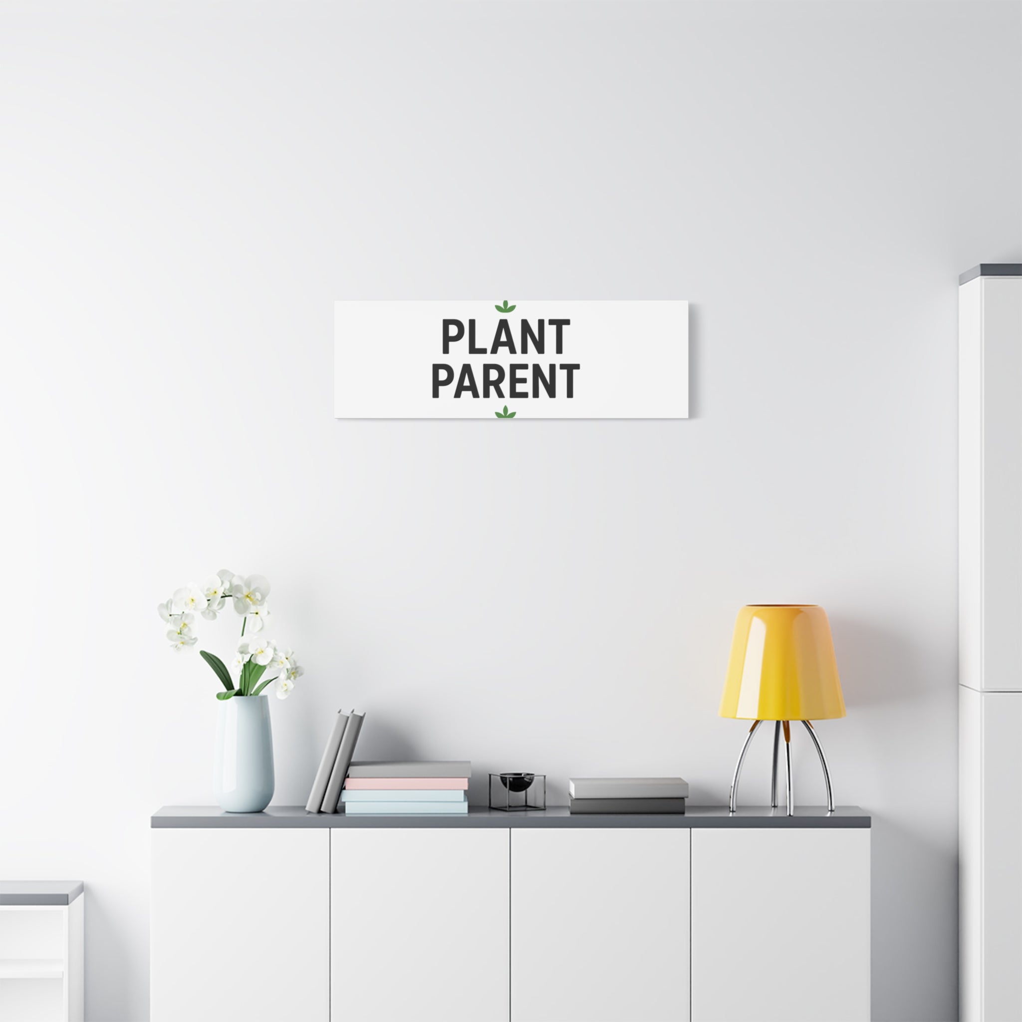 Plant Parent Canvas Wall Art — Minimalist Botanical Typography Print