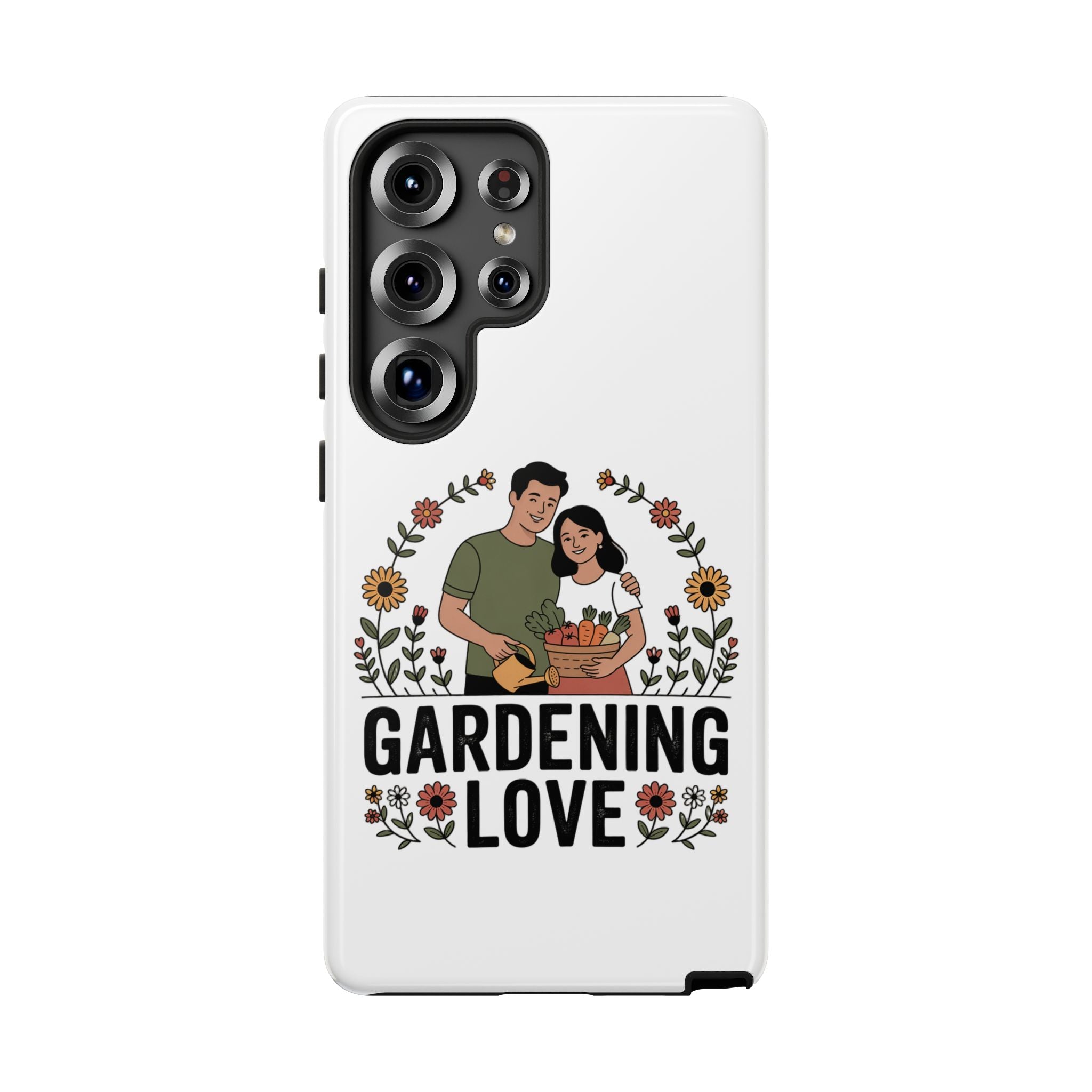 Gardening Love Phone Case — Floral Couple Protective Phone Cover