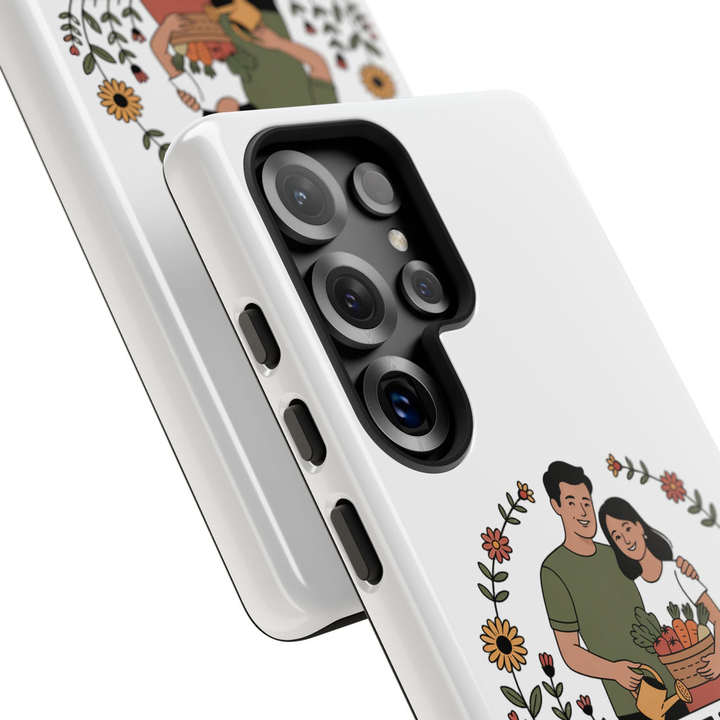 Gardening Love Phone Case — Floral Couple Protective Phone Cover