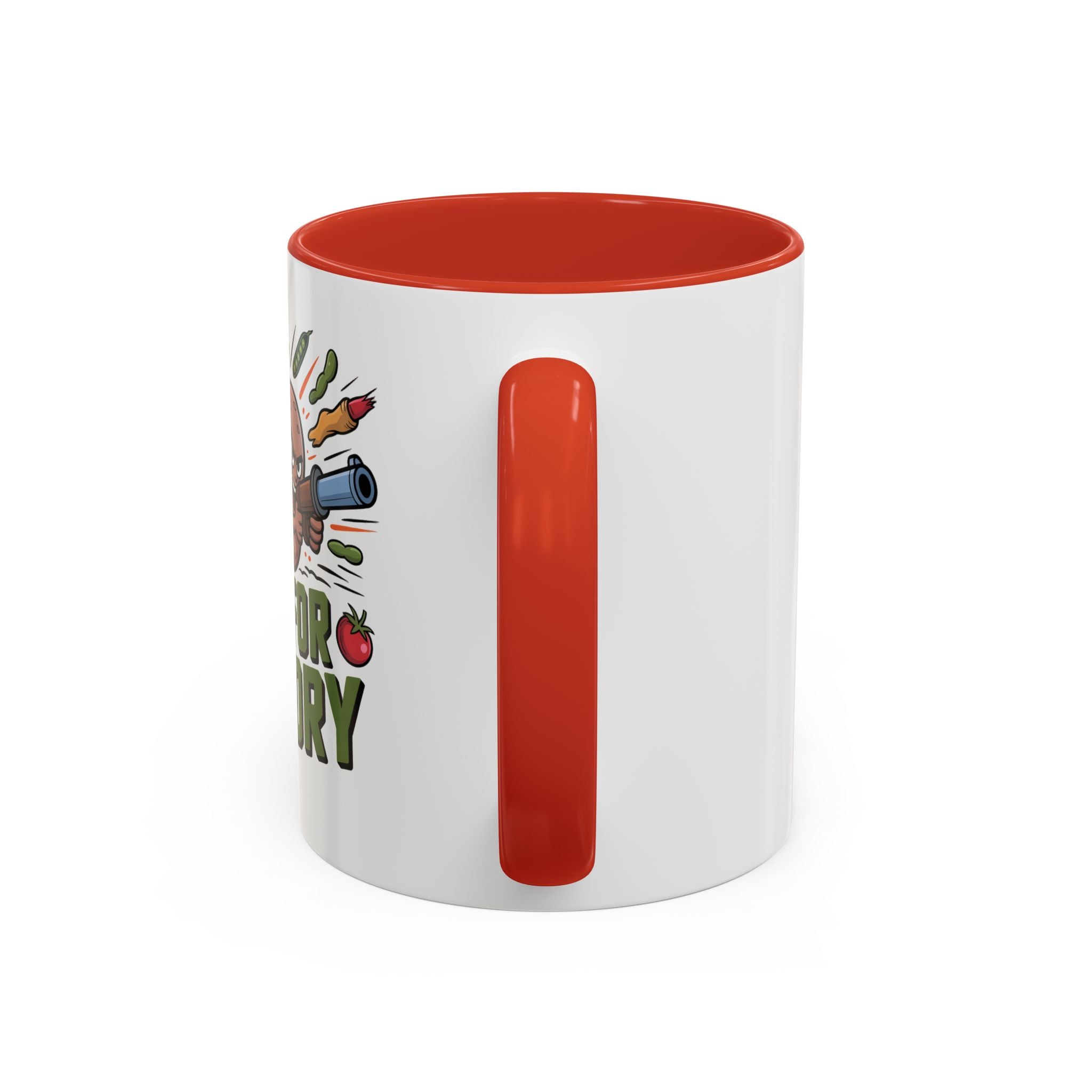 Dig For Victory Coffee Mug — Garden Veggie Cartoon Accent Mug (11/15oz)