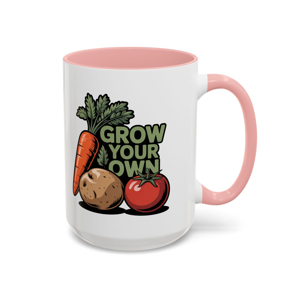 Grow Your Own Coffee Mug — Gardening Veggie Design (11/15oz Accent)