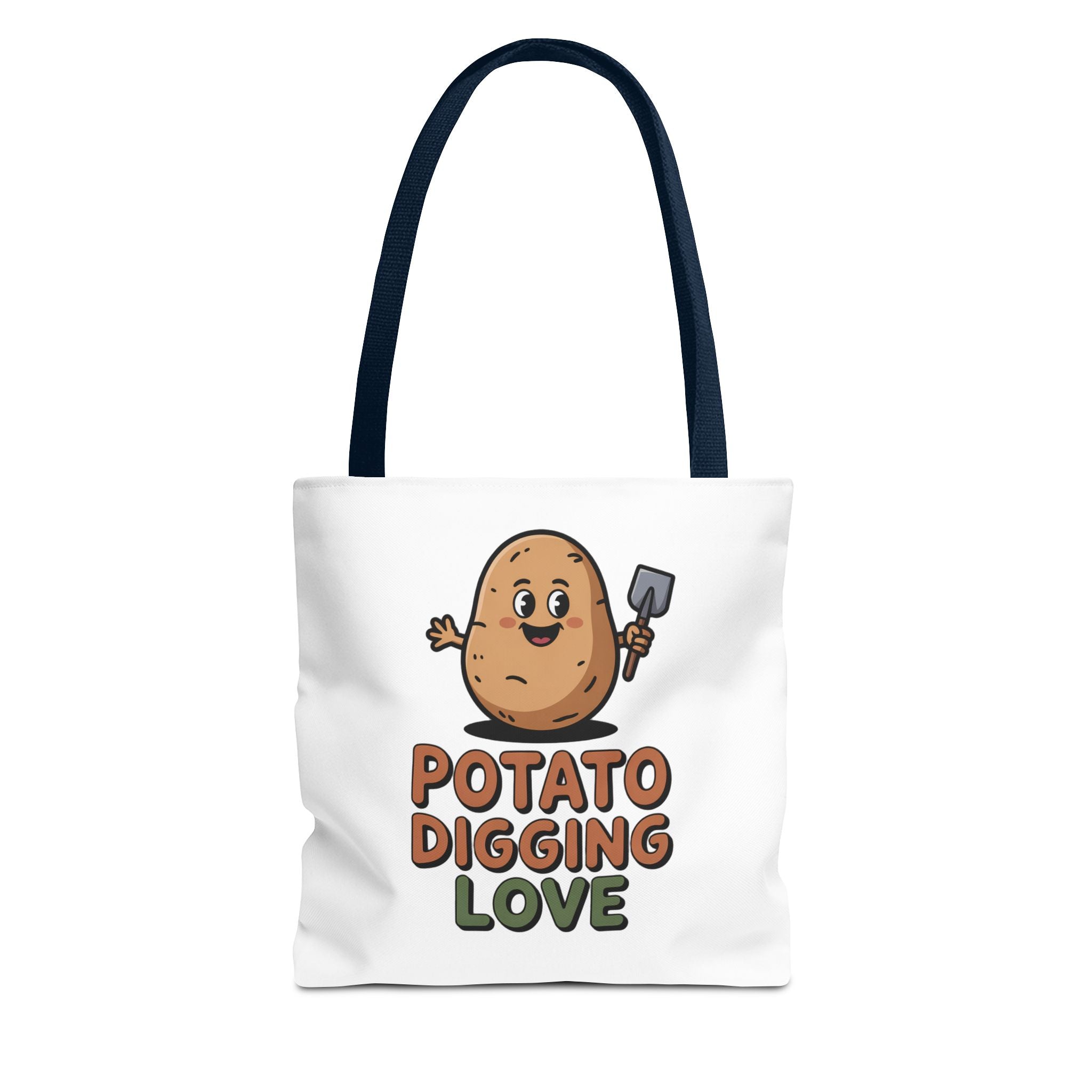Potato Digging Love Tote Bag — Cute Gardening Potato Cartoon Shopper