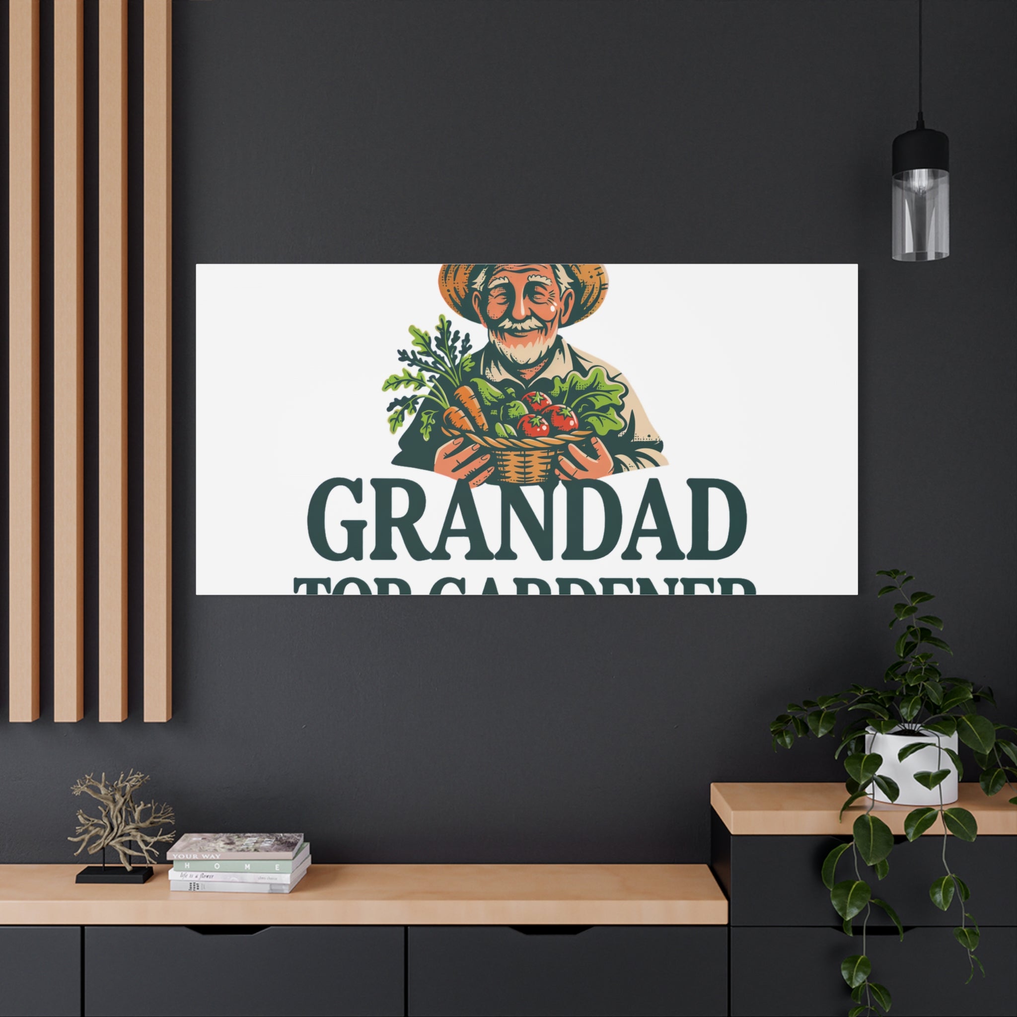 Grandad Top Gardener Canvas – Stretched Matte Wall Art