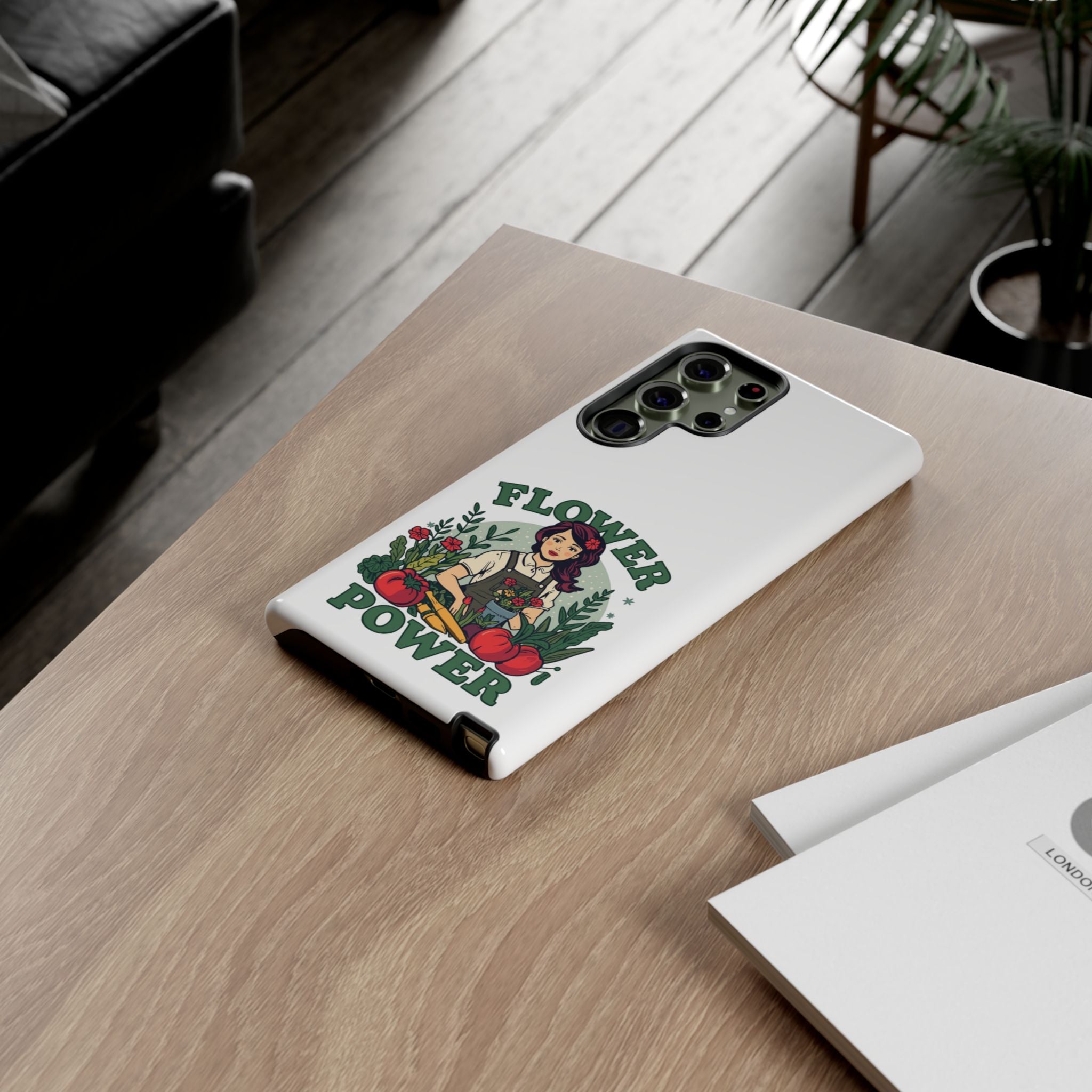 Phone Case - 'Flower Power' Retro Gardener Floral Protective Case