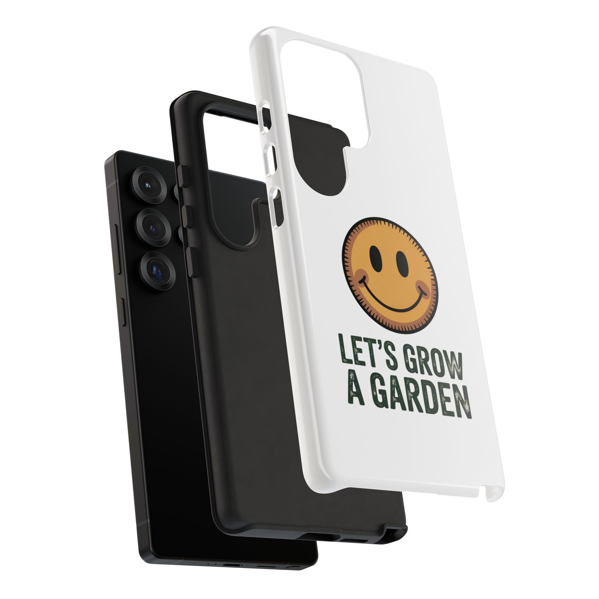 Phone Case — "Let's Grow a Garden" Smiley Plant Lover Protective Case
