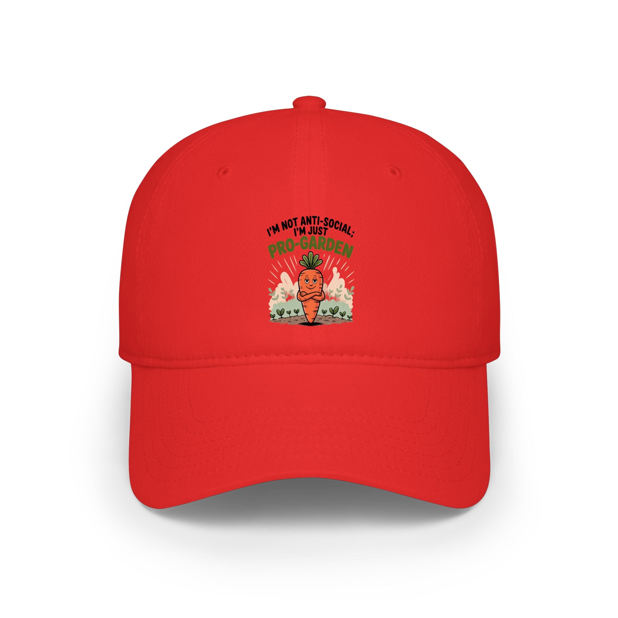 Low Profile Baseball Cap – “I’m Not Anti-Social, I’m Just Plant Obsessed” Cute Cactus Graphic Hat