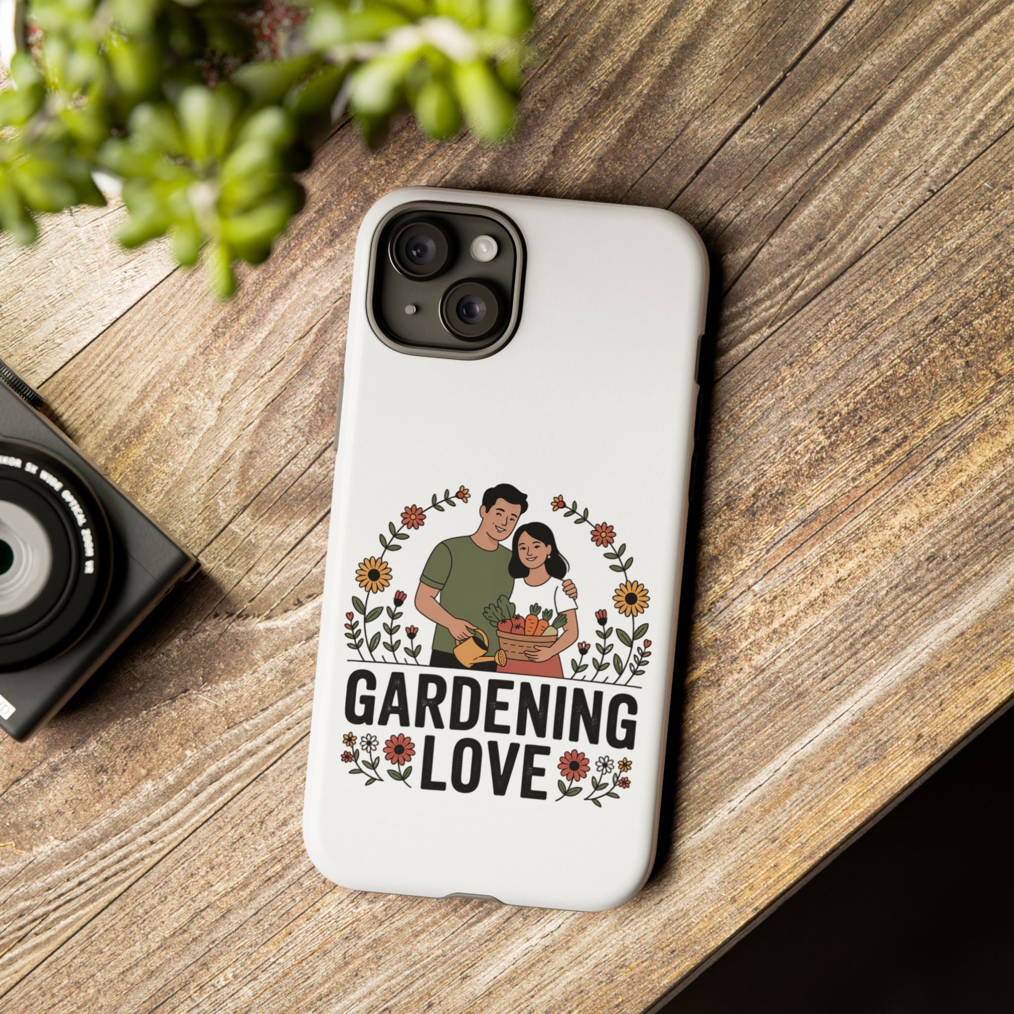 Gardening Love Phone Case — Floral Couple Protective Phone Cover