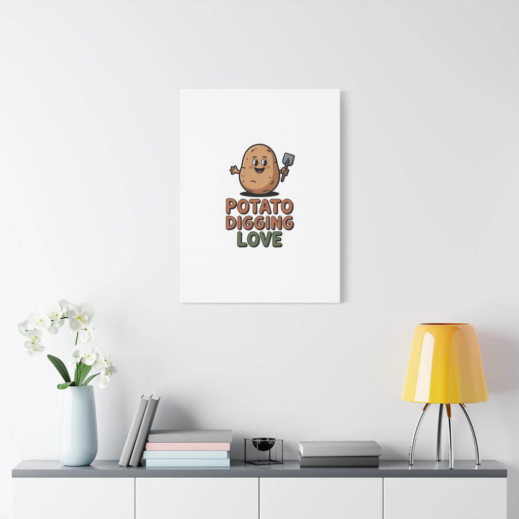 Potato Digging Love Canvas Print