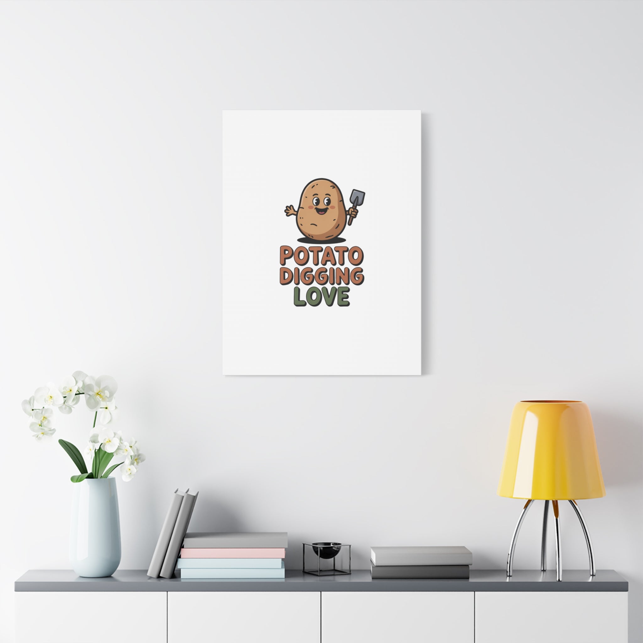 Potato Digging Love Canvas Print