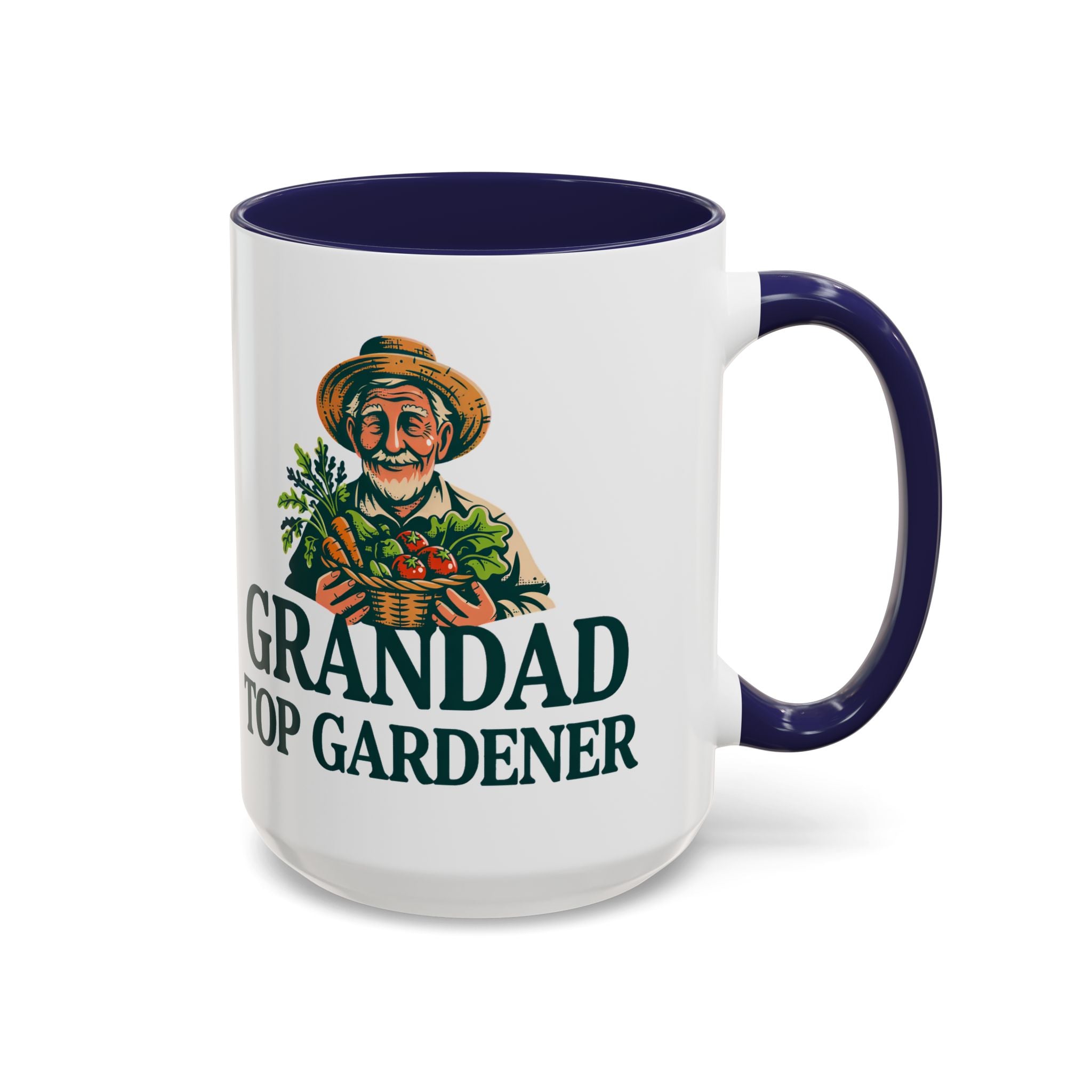 Grandad Top Gardener Accent Coffee Mug — 11/15oz Gift for Gardeners