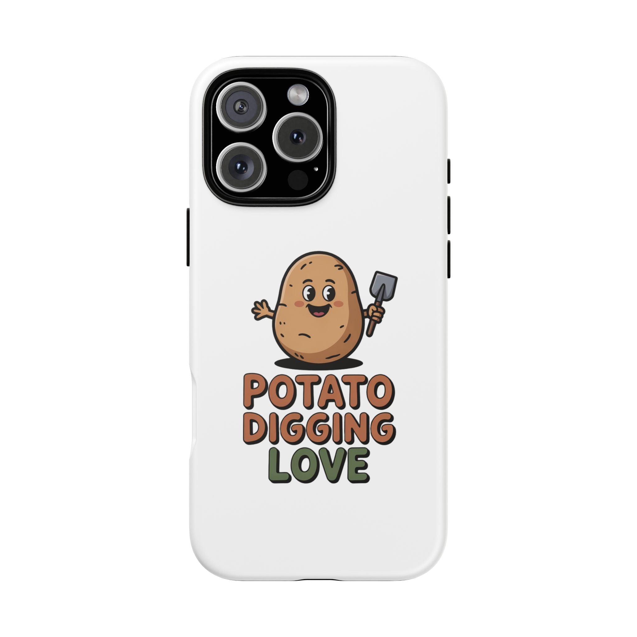 Phone Case — "Potato Digging Love" Cute Gardening Cartoon Protective Cover