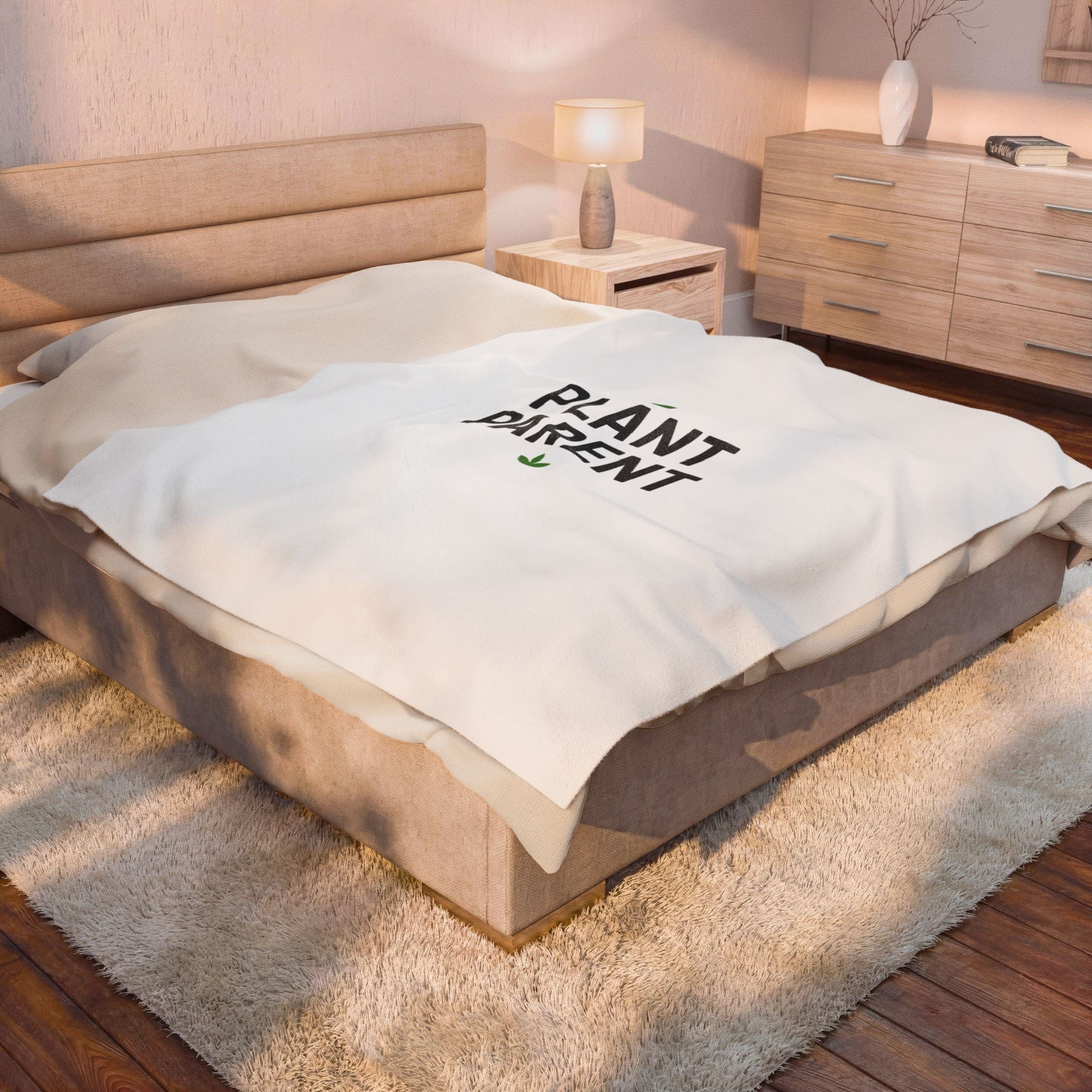 Plant Parent Velveteen Plush Blanket – Cozy Gift for Plant Lovers