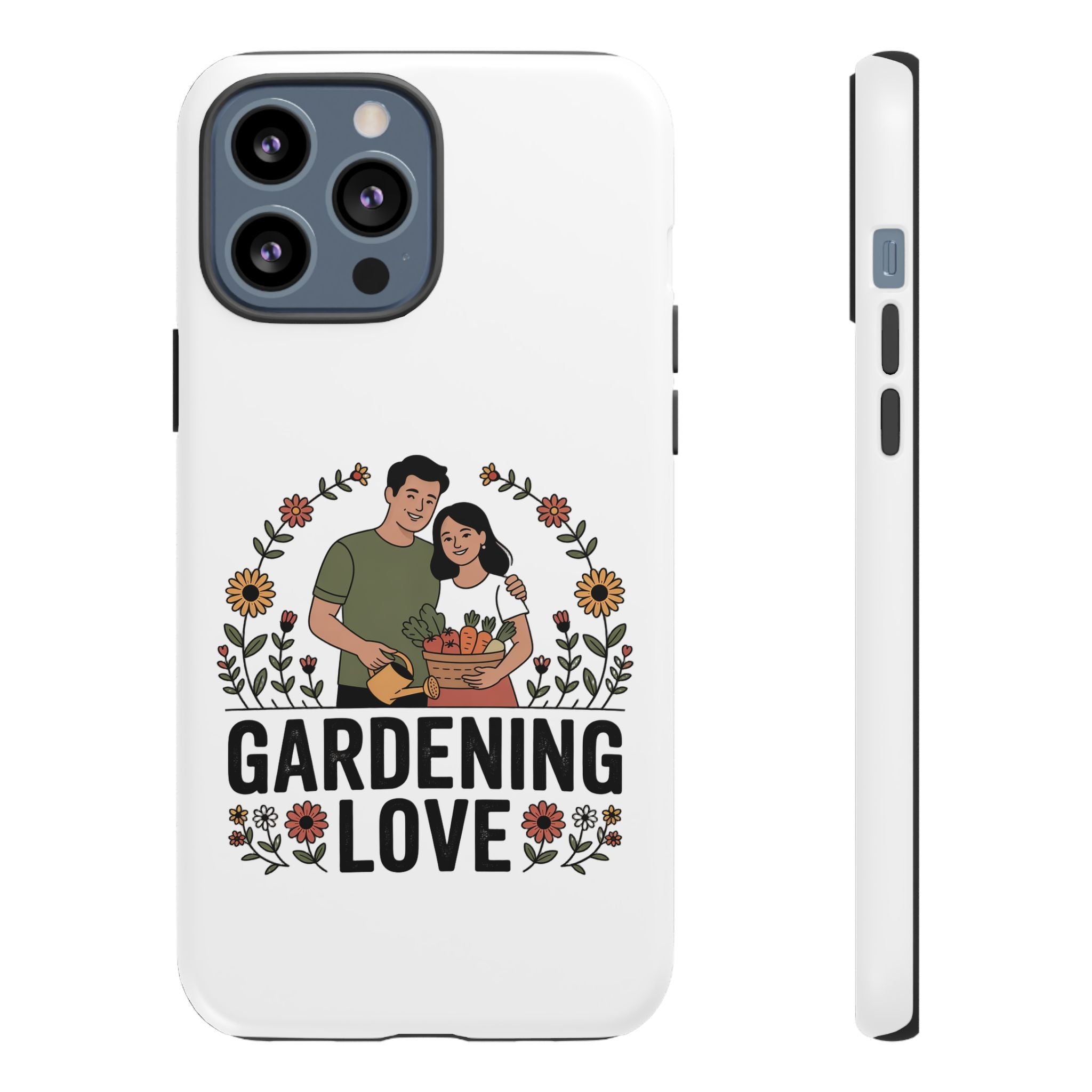 Gardening Love Phone Case — Floral Couple Protective Phone Cover