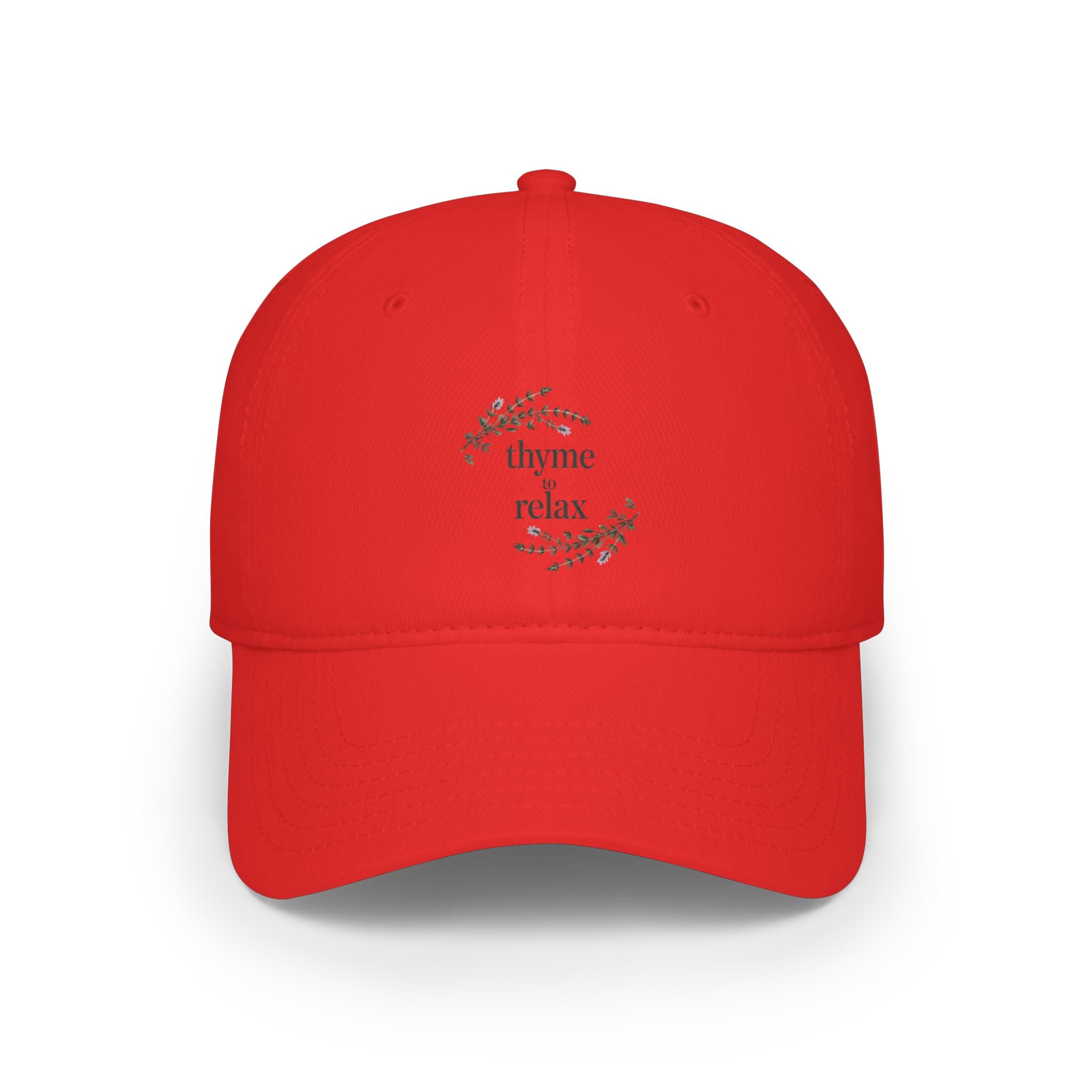 Relax & Unwind Baseball Cap — 'Unwind Relax' Floral Low Profile Hat