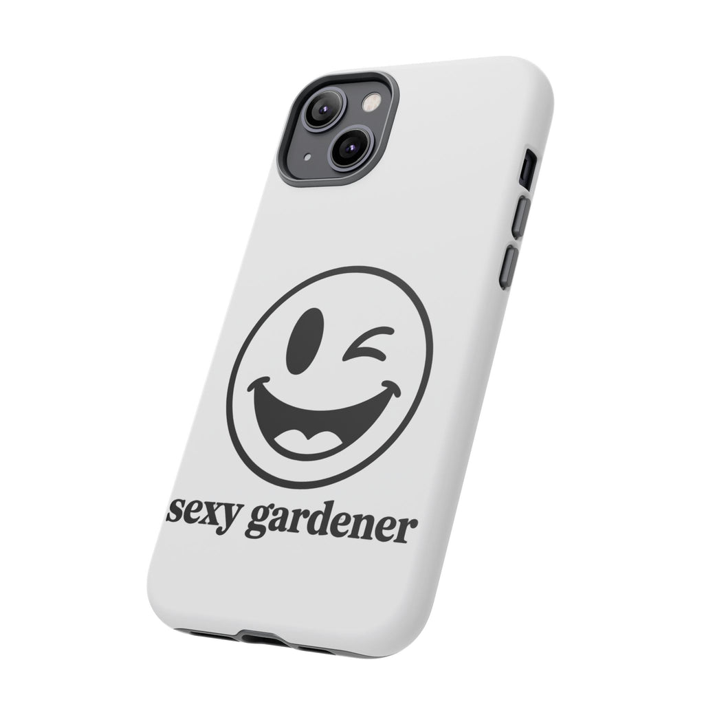 Phone Case — Winking Smiley “sexy gardener” Graphic